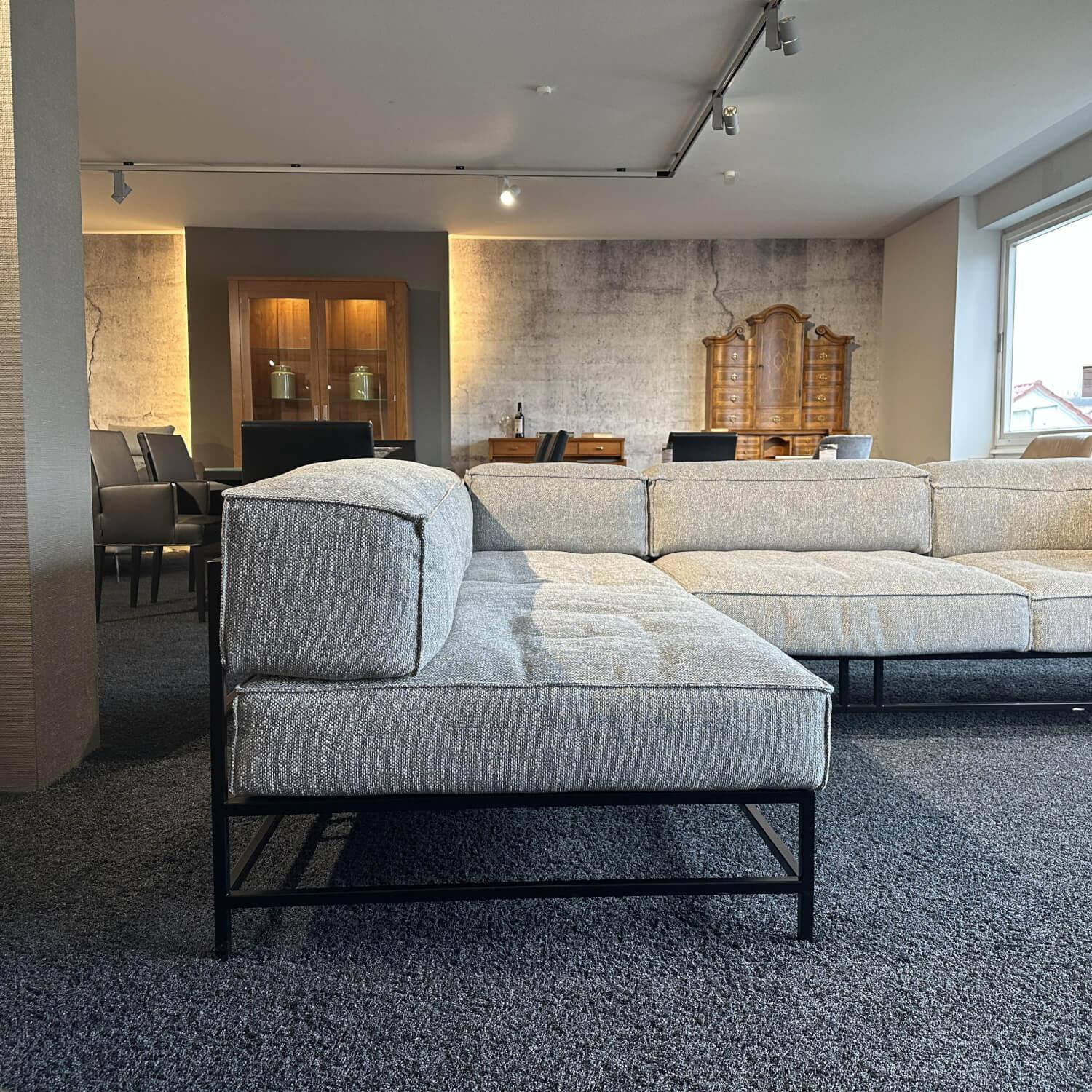 Brühl - Ecksofa Easy Pieces Forever Stoff 2480 0090 Hellgrau Grau Gestell Schwarz - 3