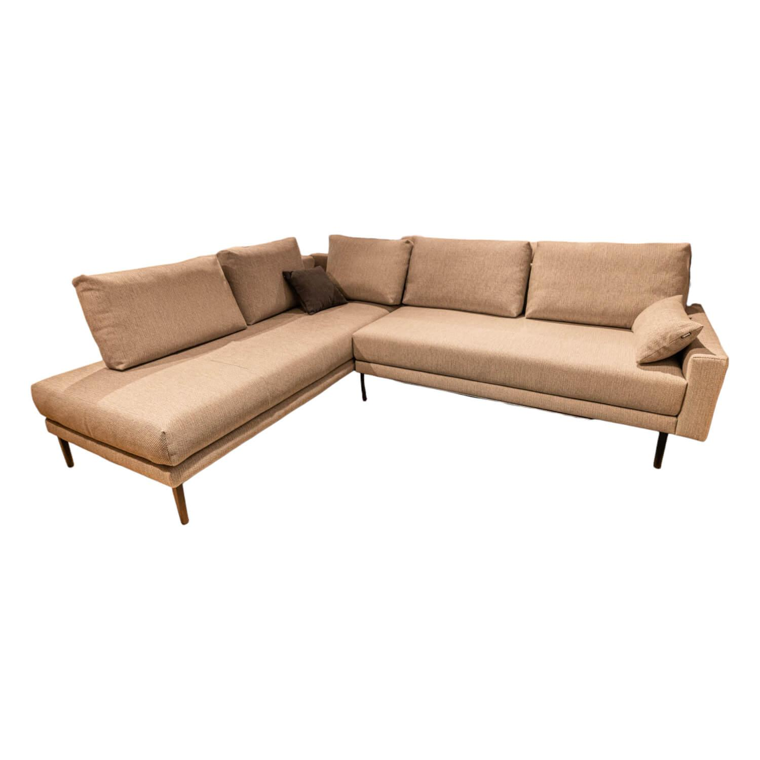 freistil Rolf Benz - Upholstered suite 170 Fabric 4020 Silver gray Steel base black Including 2 cushions - 1