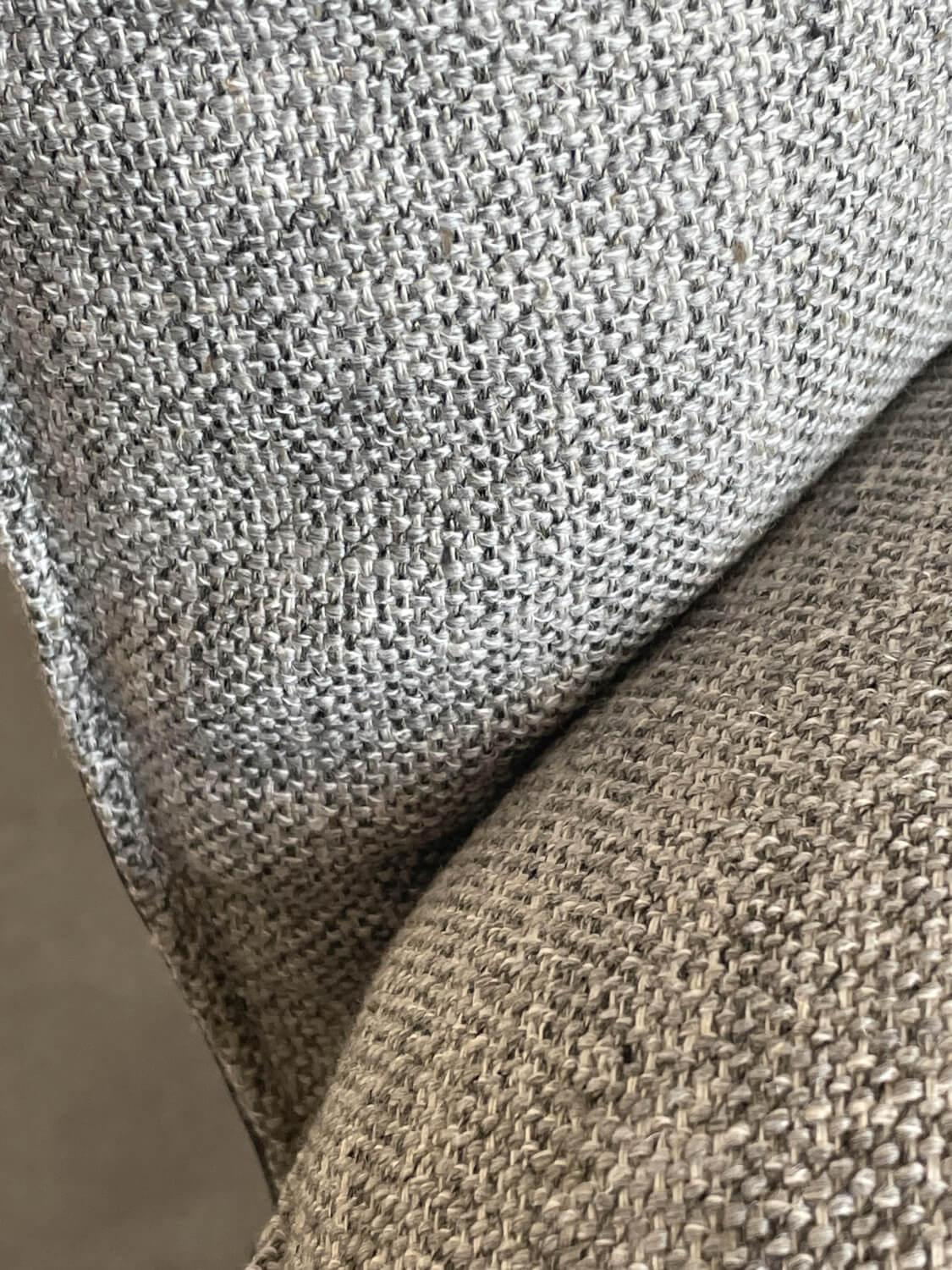 Walter Knoll - Sessel Ishino Stoff 25 Togba 7854 Pebble Grau Rücken Leder Cashmere Graphite - 6