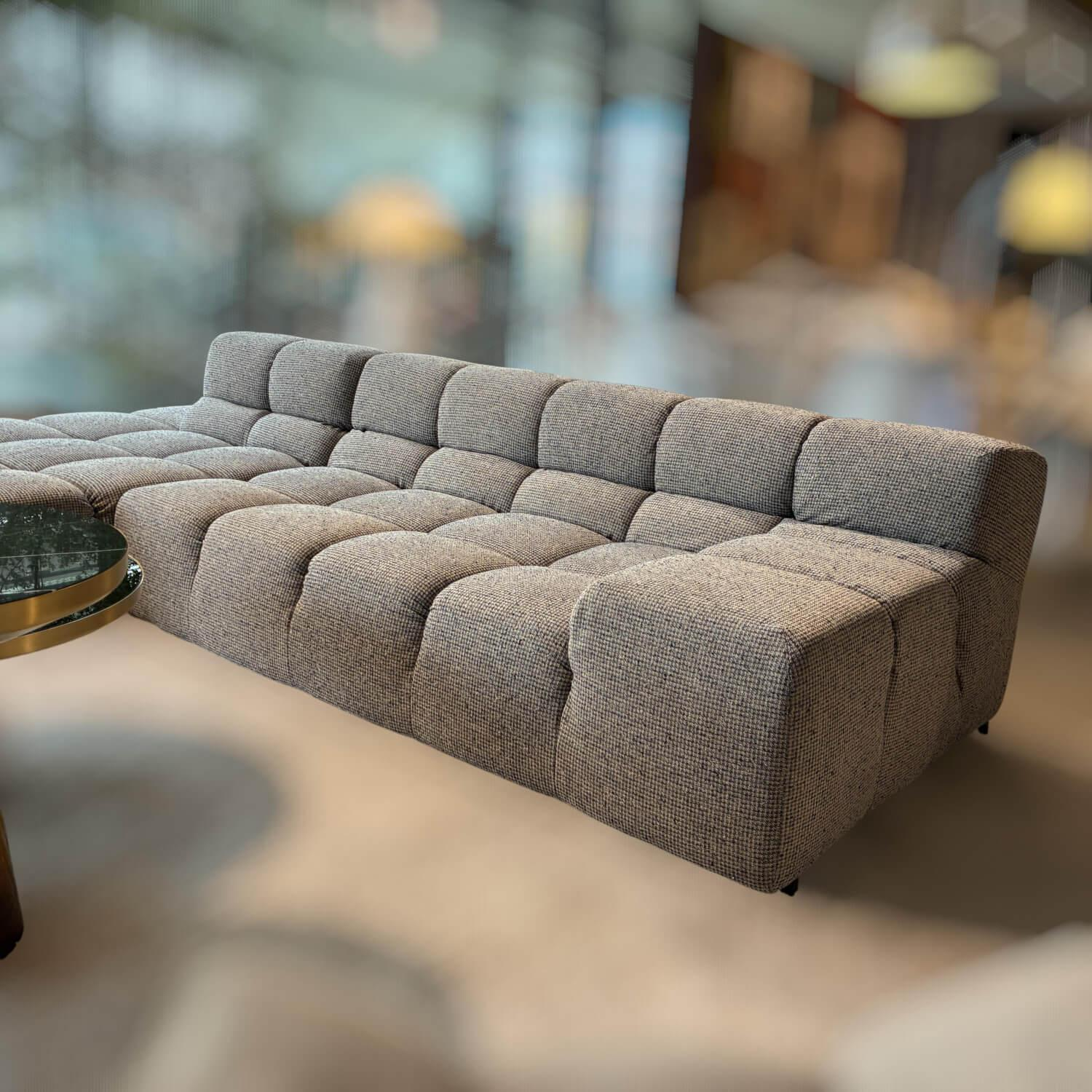 B&B Italia - Ecksofa Tufty-Time Stoff Liseo  2552815 Tweed Créme-Blau Füße Kunststoff Schwarz - 7