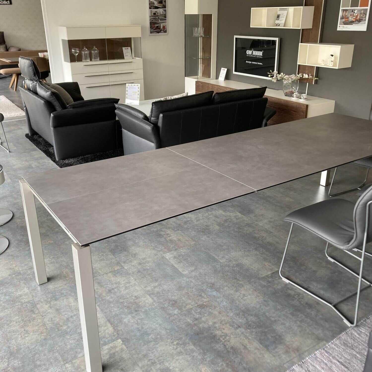 Ronald Schmitt Design - Esstisch P2384 Access Keramikplatte Zement Dunkel Ausziehbar - 6