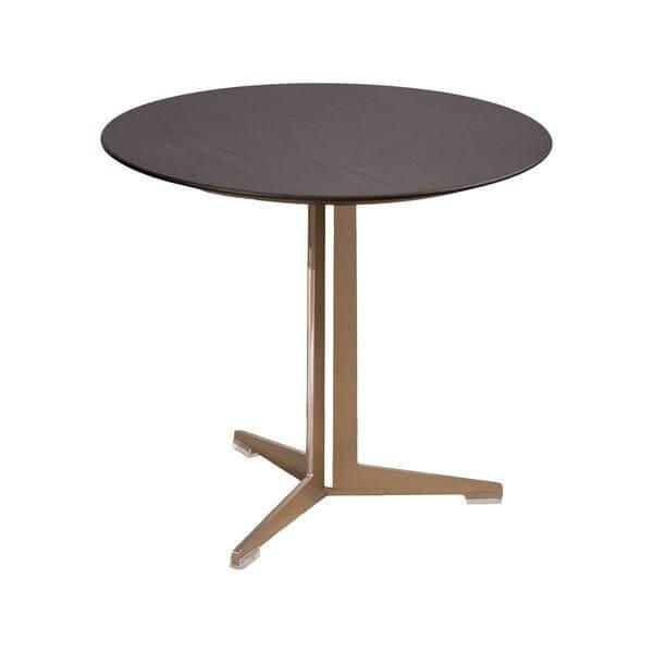Flexform - Beistelltisch Fly 60 Platte Esche Braun Gebeizt Gestell Metall Satiniert - 1