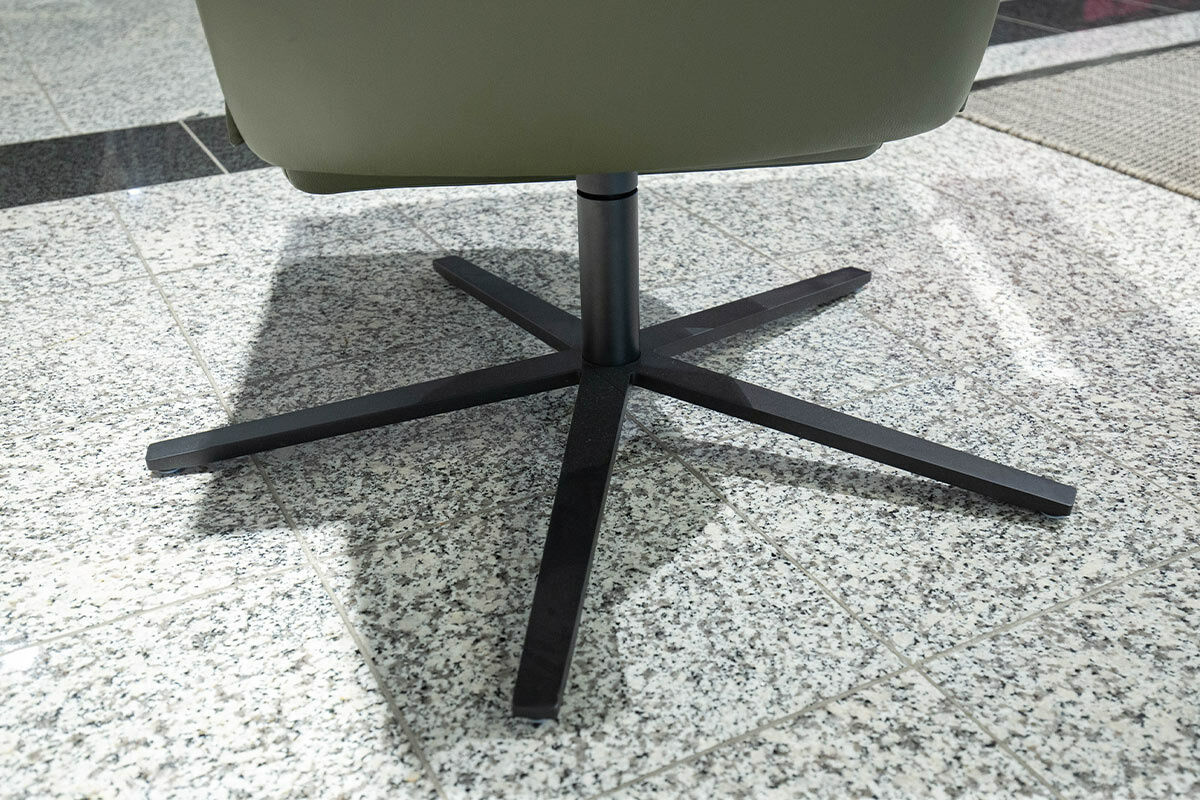 FSM - Relaxsessel Hardy Leder 24 Select 156 Olivgrün Gestell Schwarz Seidenmatt Beschichtet - 7