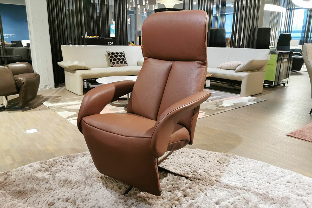 Jori - Relaxsessel Symphony Mono-Move Medi Leder Celia Oro Burgundy Dunkelrot - 3