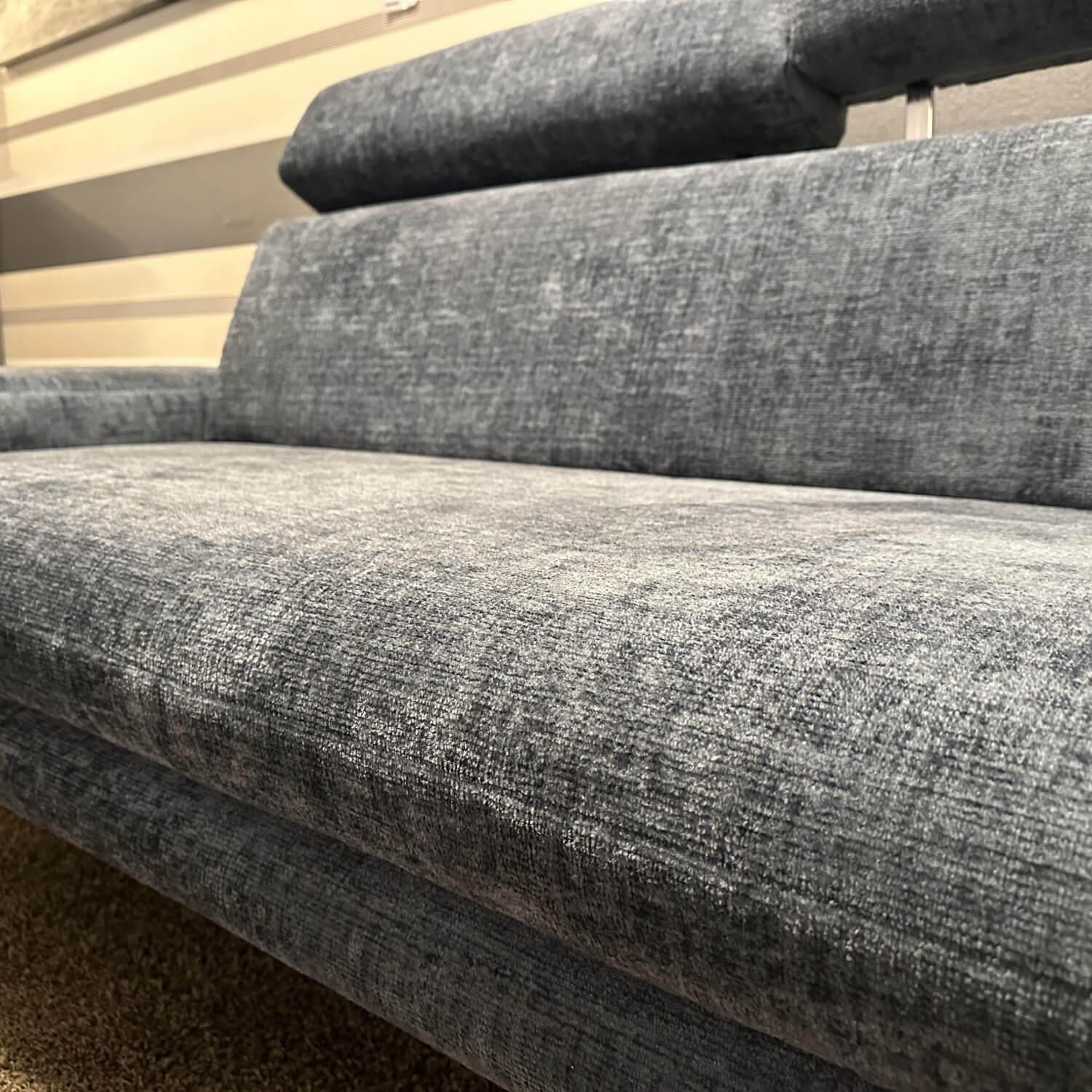 EMP - Sofa 2 CR Hubertus B Stoff 06 209 30 Belfast Ocean Blau Fuß Kufe 59 Schwarz Inklusive Kopfstütze - 8