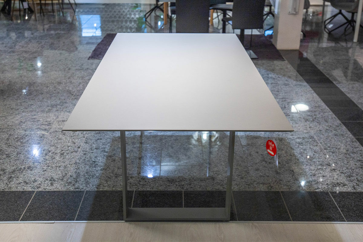 Bacher - Esstisch Mirado Ausziehbar Tischplatte Fenix Grigio Londra Grau Gestell Grau Matt - 3