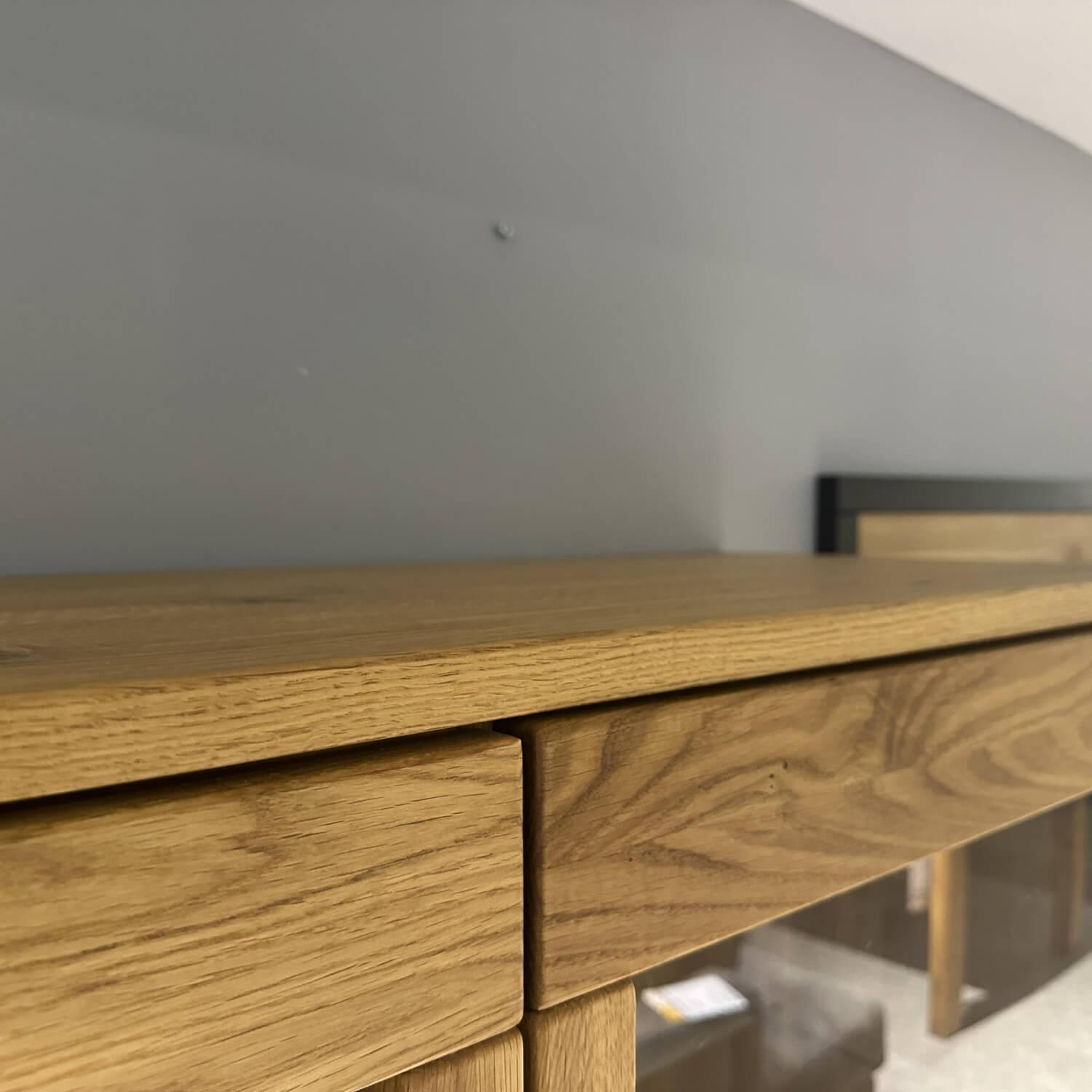 Wimmer - Highboard Windsor Rustikale Asteiche Massiv Mit Glaseinlegeböden - 2