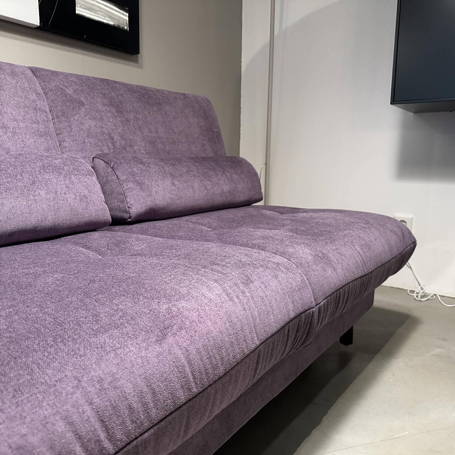 Brühl - Schlafsofa Quint Stoff 2813 82 Violett Füße Metall Schwarz Pulverbeschichtet - 3