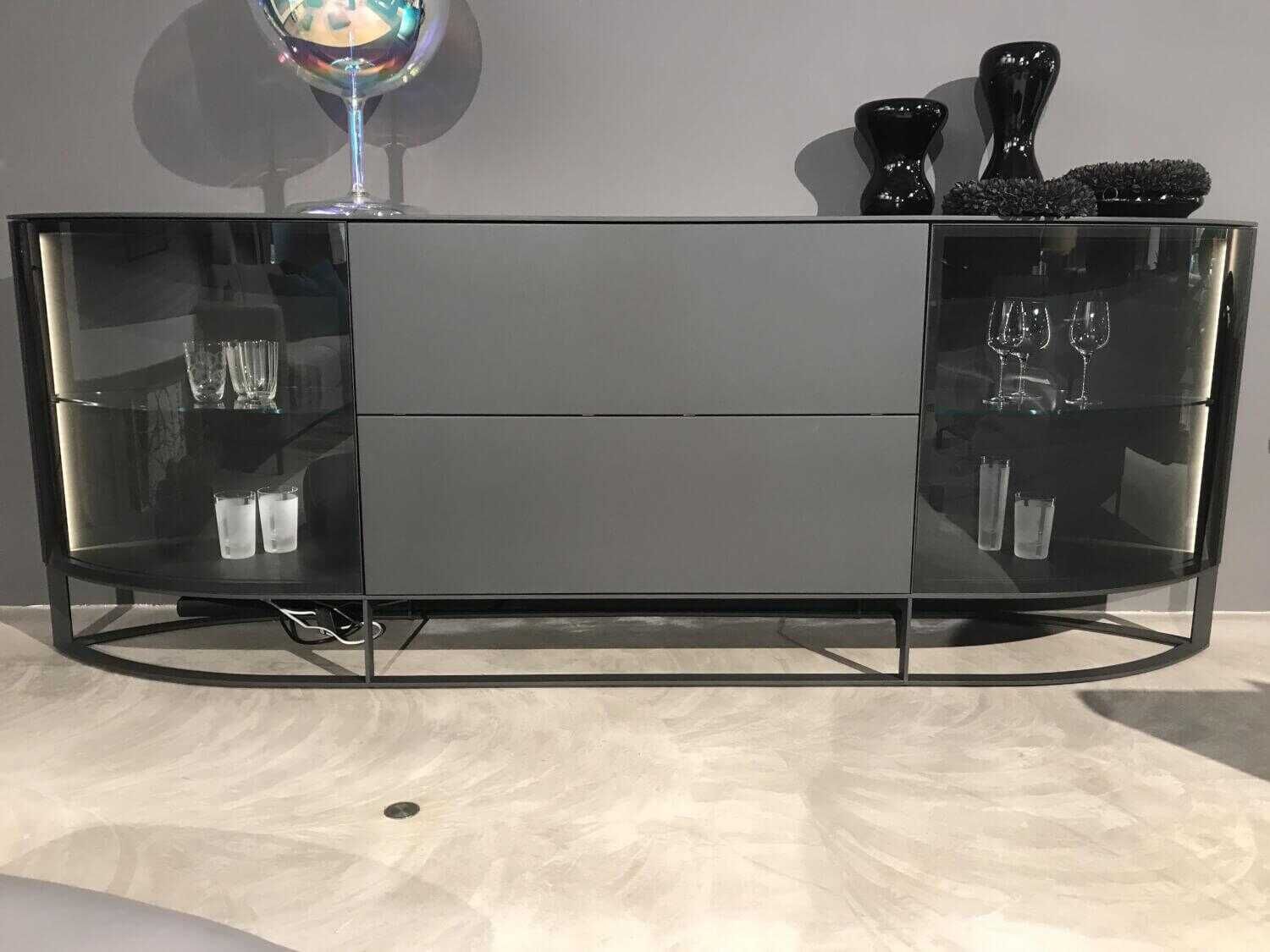 Hülsta - Sideboard Navis Holz Grau mit Beleuchtung - 2