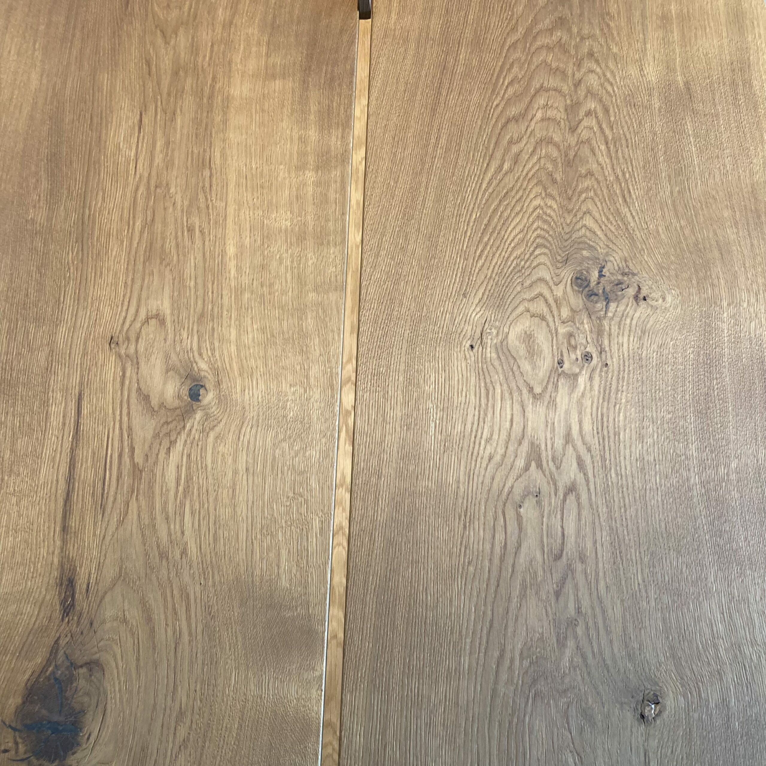 Team 7 - Fixtisch Echt.zeit Holz Eiche Gebürstet Urig Naturöl Gestell Schwarz Metallwangen - 3