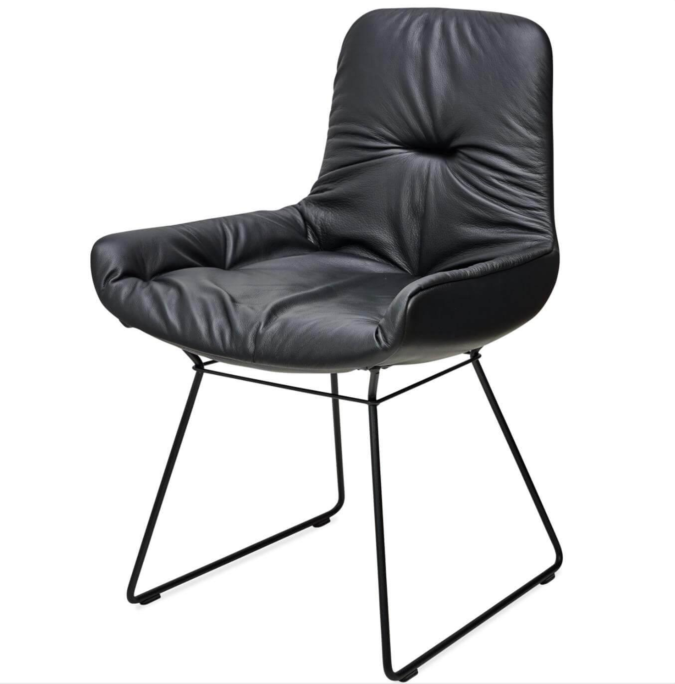 Freifrau - Stuhl Leya Armchair Low Leder Sahara (verschiedene Lederfarben möglich) - 1