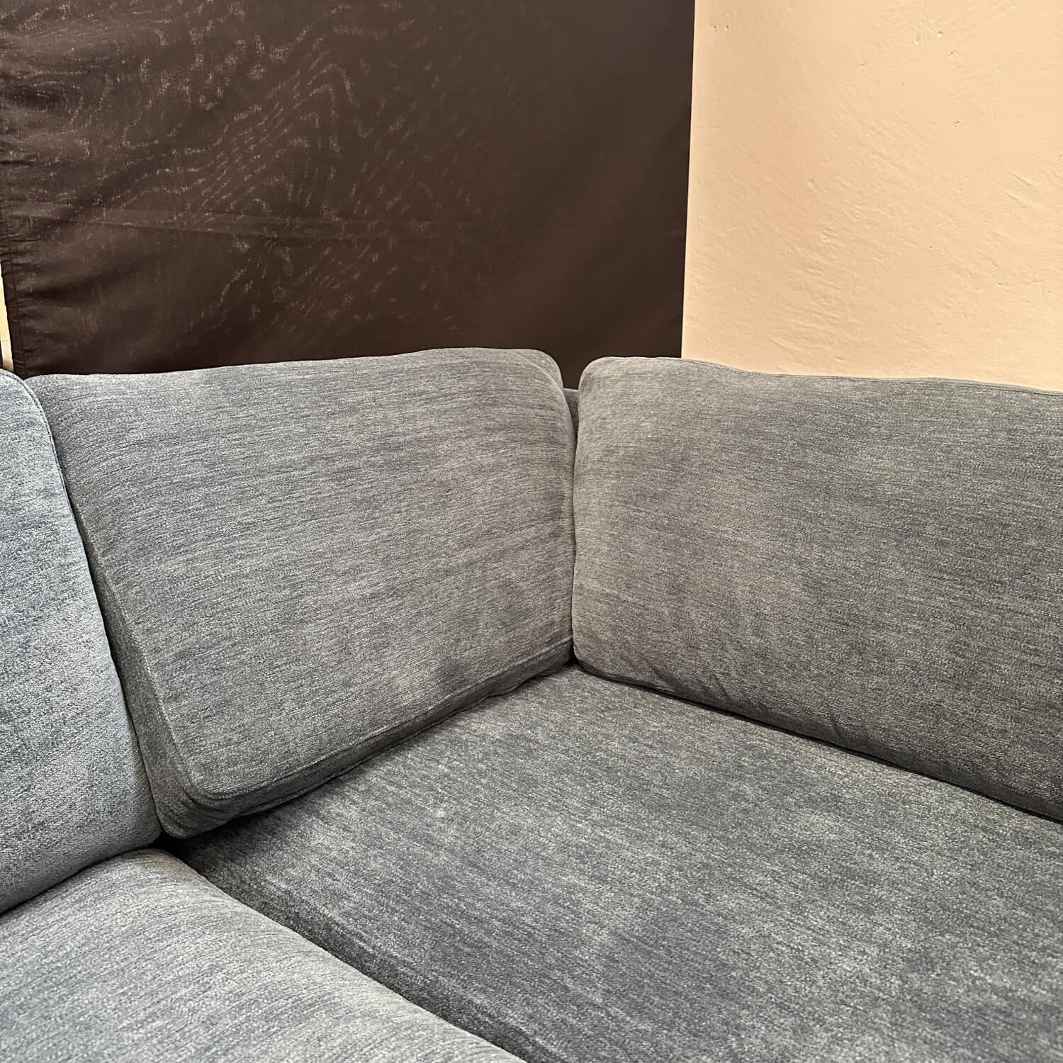 COR - Ecksofa Conseta Stoff 8169 Petrol Blau Metallkufen Verchromt Inklusive Kopfstütze Ohne Kissen - 7