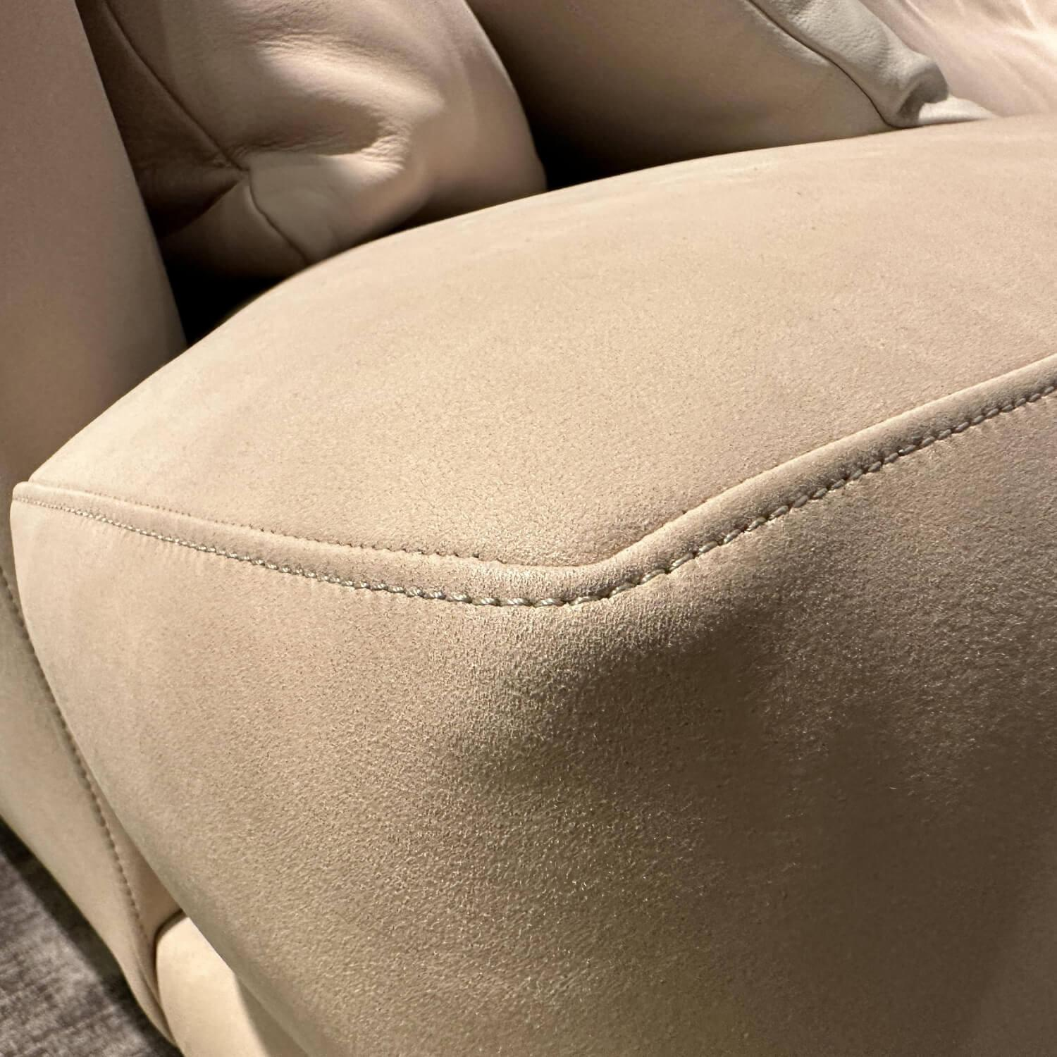 Bielefelder Werkstätten - Sofa Polo Lounge BW-162-3001 Leder Java Sand BW0500-502 Holzfuß In Wengefarbe Gebeizt - 3