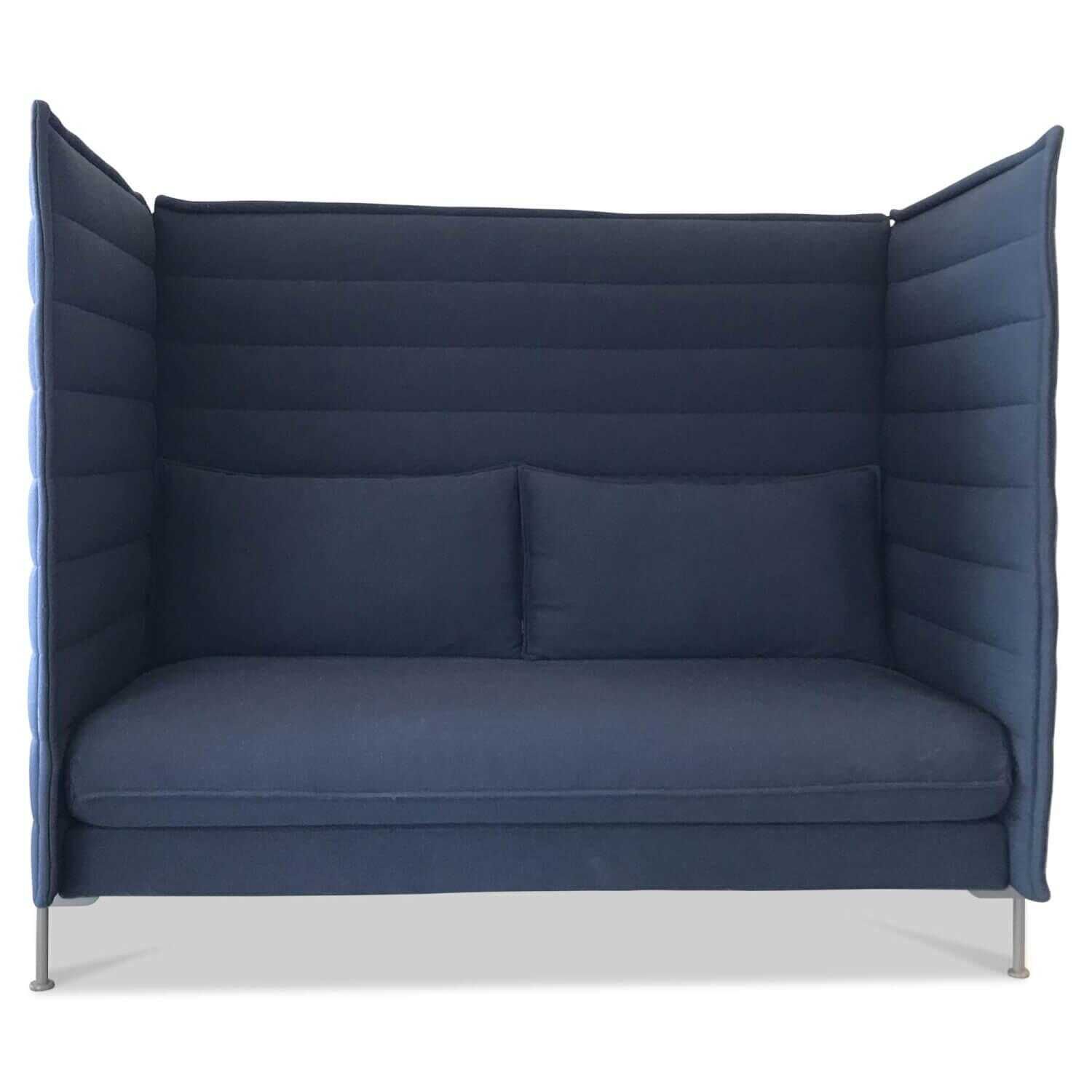 vitra-mehr-modelle-sofa-alcove-highback-two-seater-lounge-upholstery-stoff-volo-nachtblau-4612048f1e5cZZQfemnyoWHbJ Vitra - Sofa Alcove Highback Two-Seater Lounge Upholstery Stoff Volo Nachtblau - 1