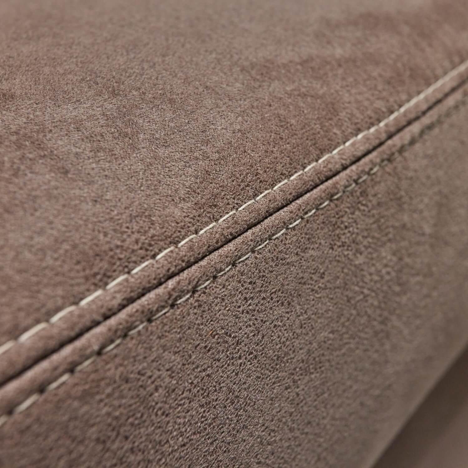 Modulmaster - Polstergruppe Eckgarnitur Menorca Comfort Stoff Maine Schoko 08143/18 Fuß Eiche Massiv Geölt Mit Relaxsessel RX 153 Dreamline Bezug 08143/18 Maine Schoko Tellerfuß Eiche Geölt - 3