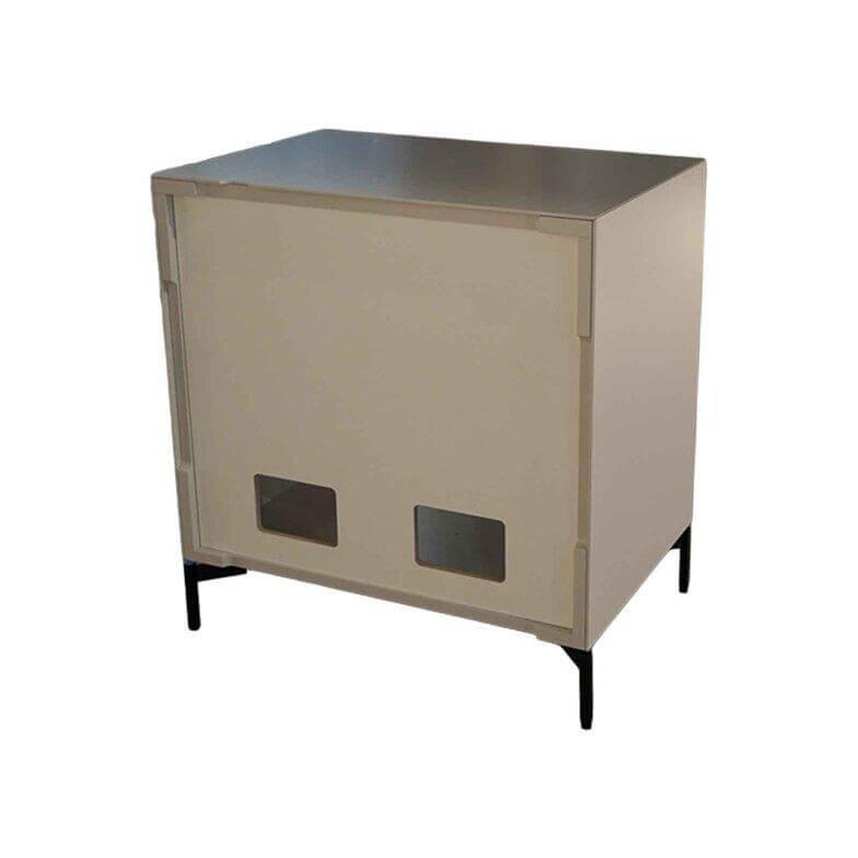 Piure - Sideboard Nex Side Lack Matt Light Grey Grau Füße Metall Schwarz - 2