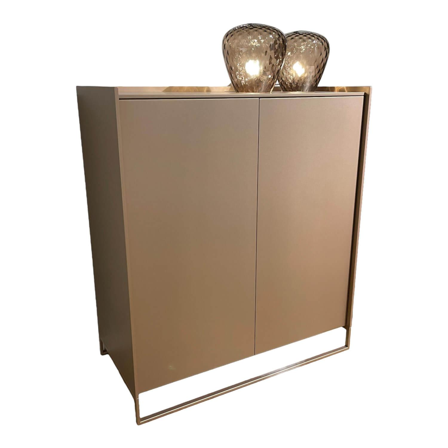 Kommode Lean Box Lack Bronze Metallic 451 Mit 2 Türen Und Sichtrückwand