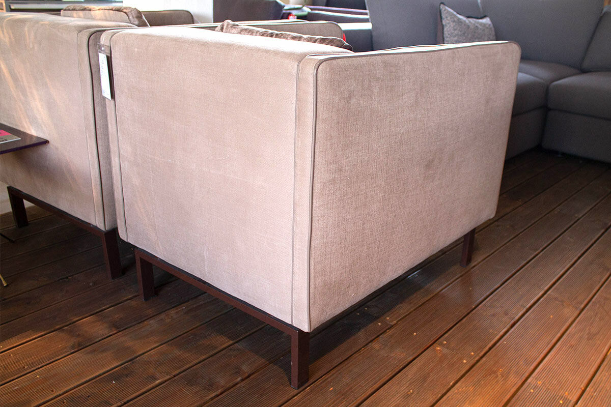 TM Collections - Sessel T-Take Me 7 Stoff Clen Beige Füße Metall Schwarz Inklusive Kissen - 4