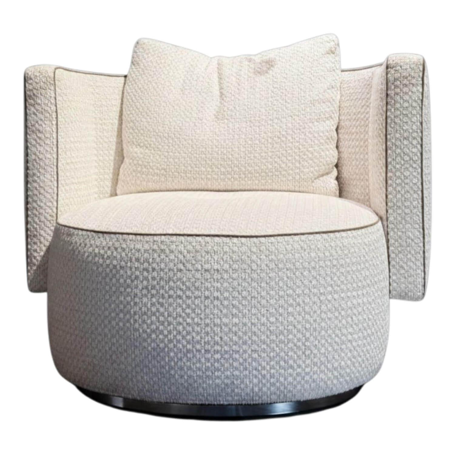 Minotti - Sessel Torii Bold Drehbar Stoff Timothy Bianco Weiß - 1