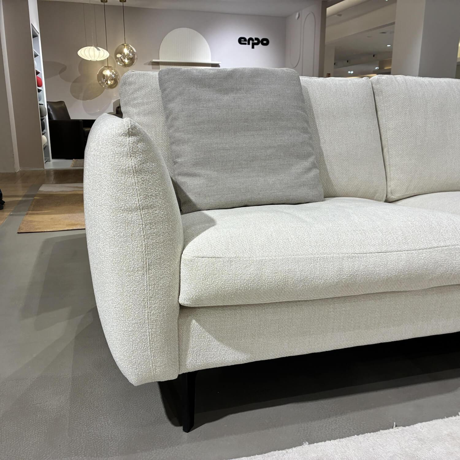 Erpo - Sofa CL 970 Stoff Zigzag 2051.00 Hellgrau Metallfuß Matt Schwarz Pulverbeschichtet - 6