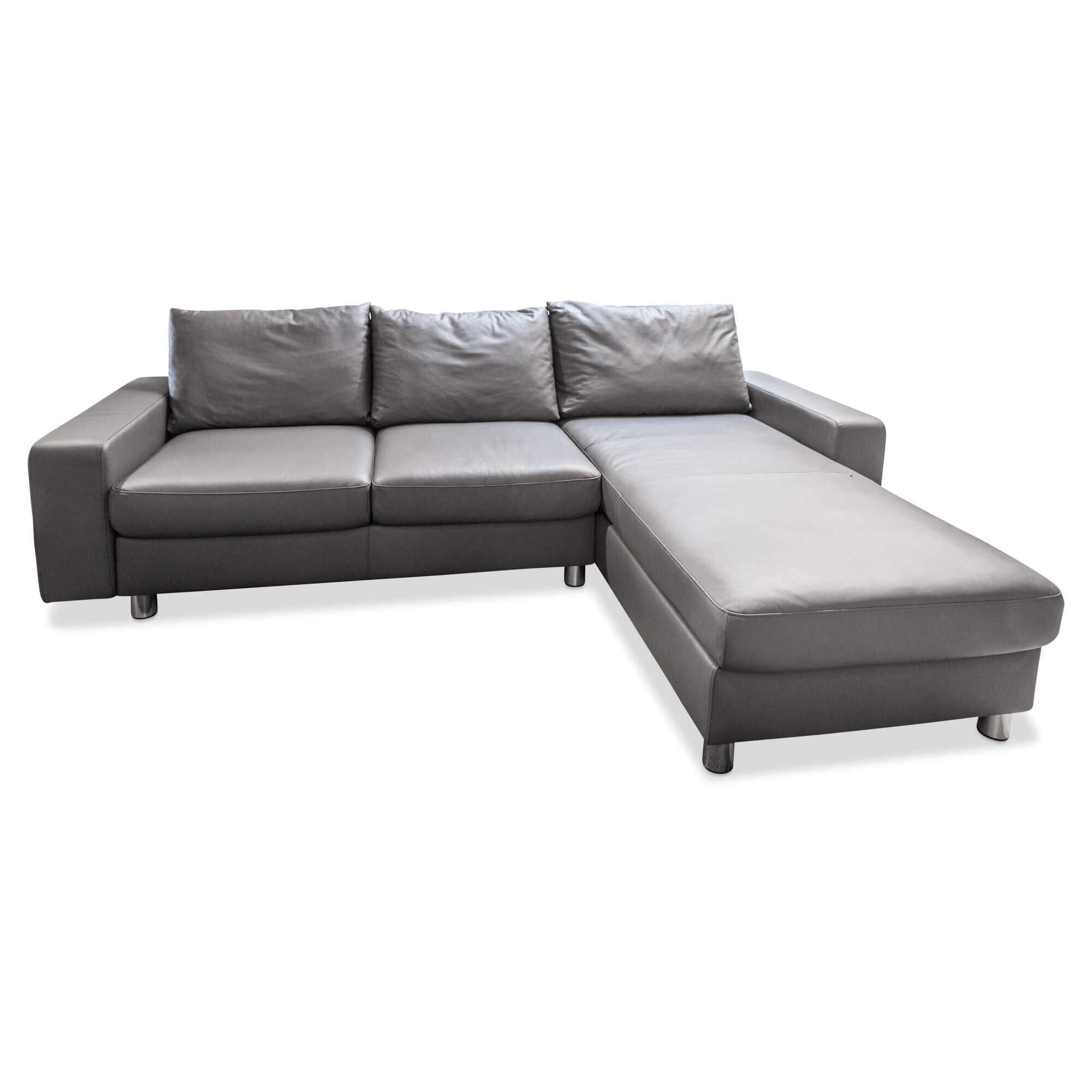 180612_Buchen-091 Stressless - Ecksofa E200 Leder Paloma Grau Metal Grey - 1