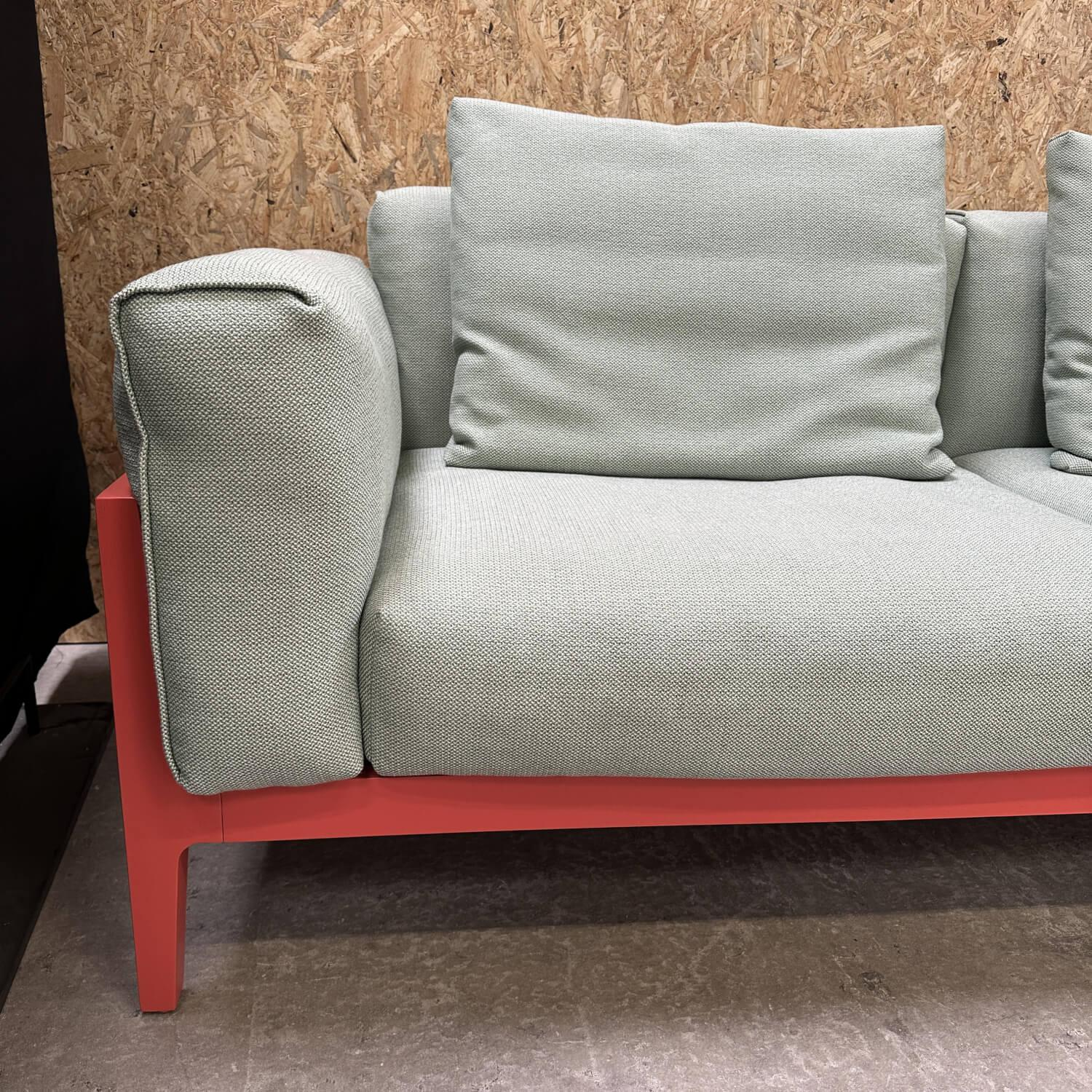 COR - Sofa Elm 22233 Stoff 10077 Hellgrün Gestell Massivholz Lackiert Flamingo Pink Rot - 8