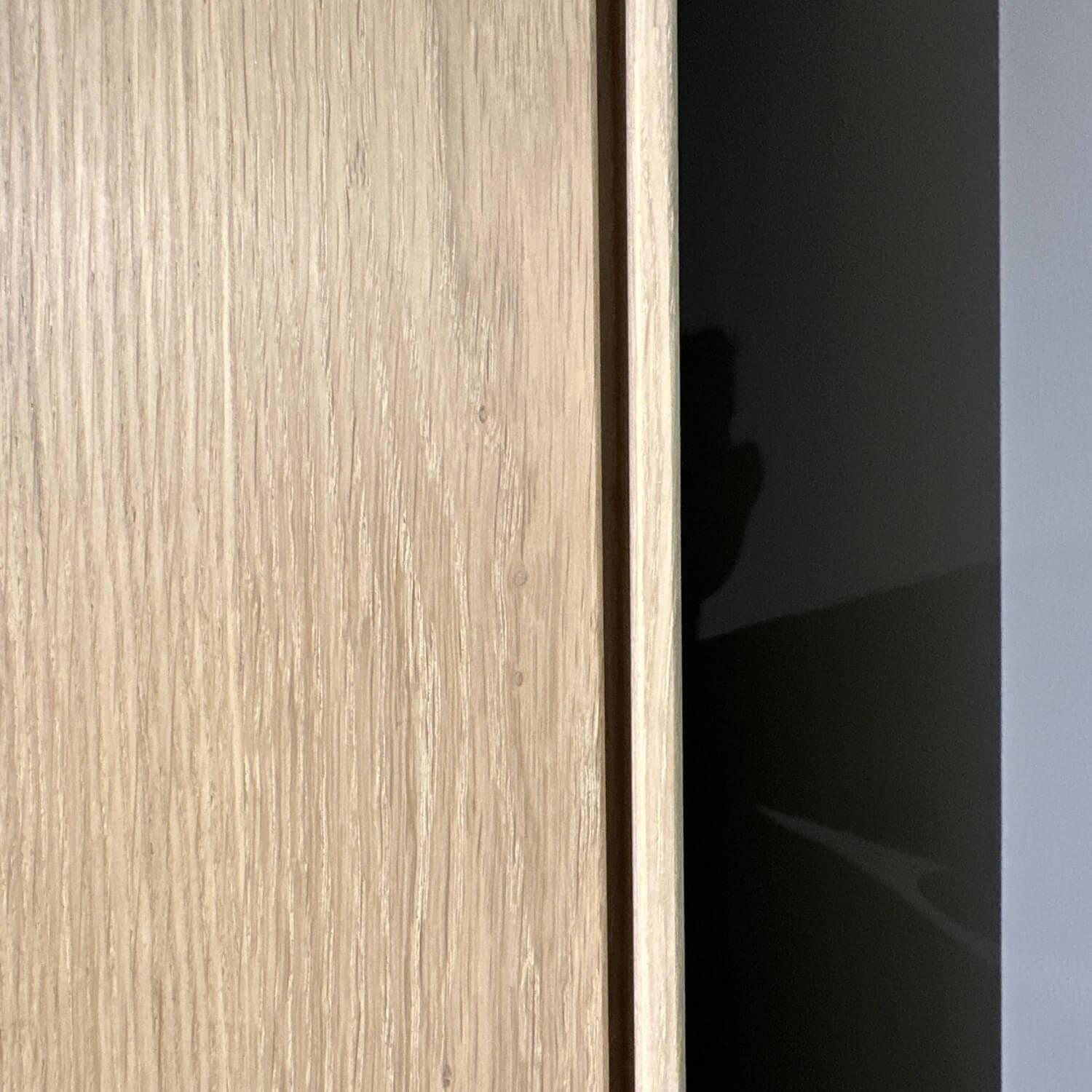 Team 7 - Drehtürenschrank Soft 10 Eiche Weißöl Linke Paartür Bronzeglas - 9