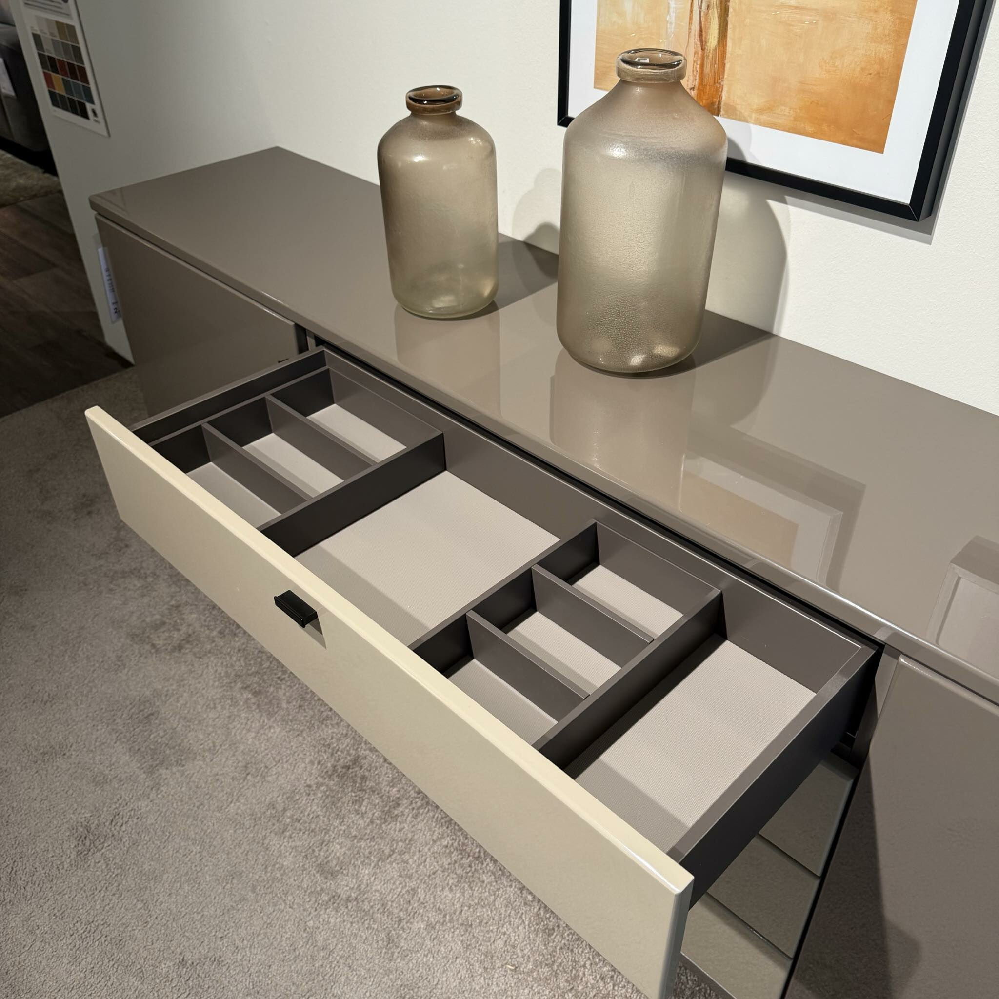 Musterring - Sideboard Kira System Terra Hochglanz Beige Braun - 4