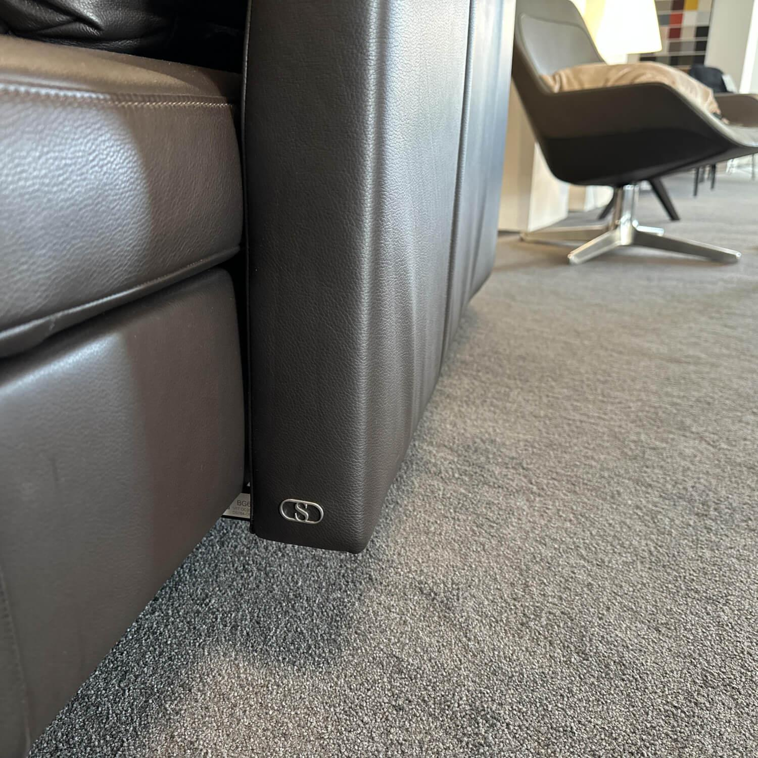 De Sede - Sofa DS-167 Leder Select 2477 Cigarro Braun Füße Edelstahl Poliert Rücken Umlaufend Verschiebbar - 9