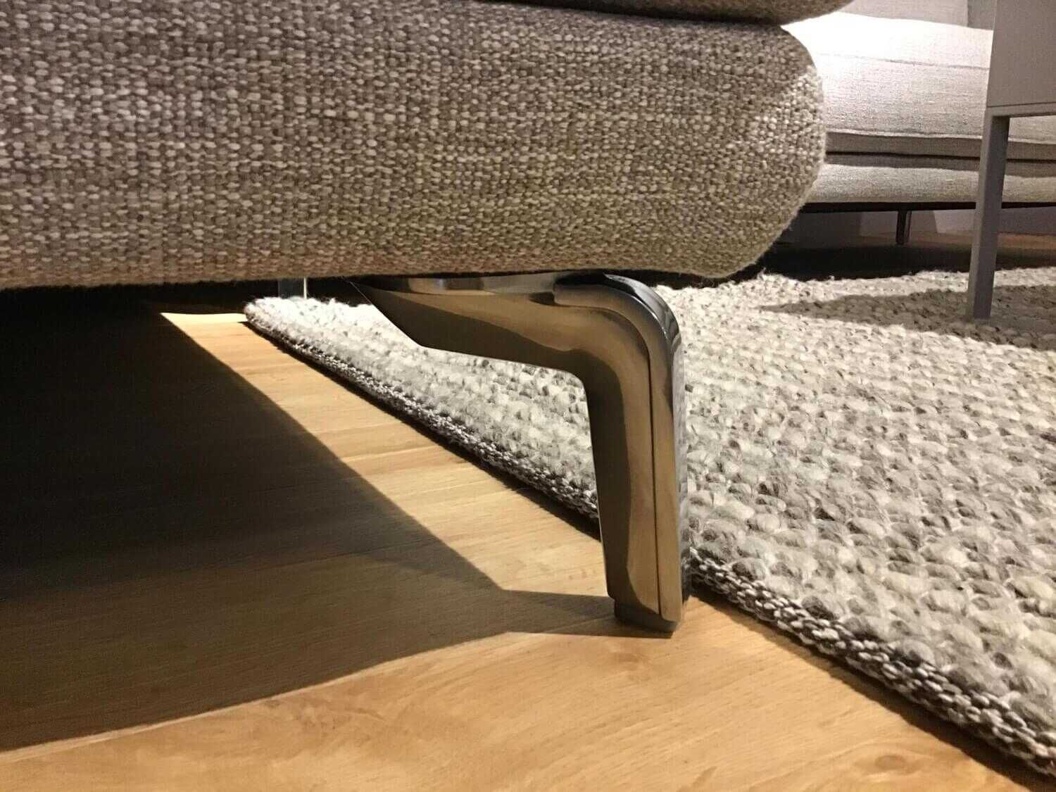 Rolf Benz - Ecksofa Rondo Stoff Steingrau inklusive Kissen - 8