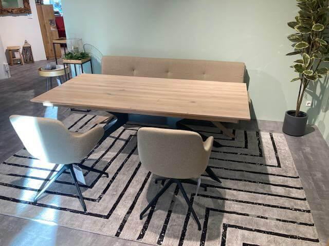 Anrei - Essgruppe Vivo Esstisch Asteiche Massiv Weiß Geölt - 4