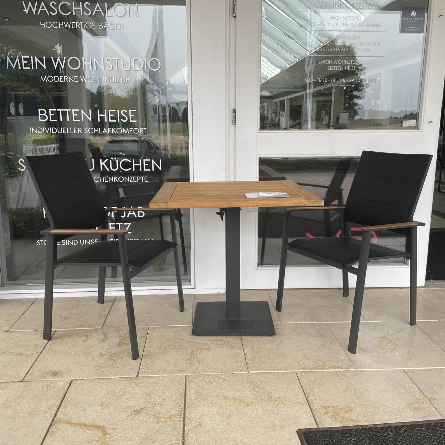 Garten Tischgruppe Tisch Bistro Geölt Mit 2 Stühlen