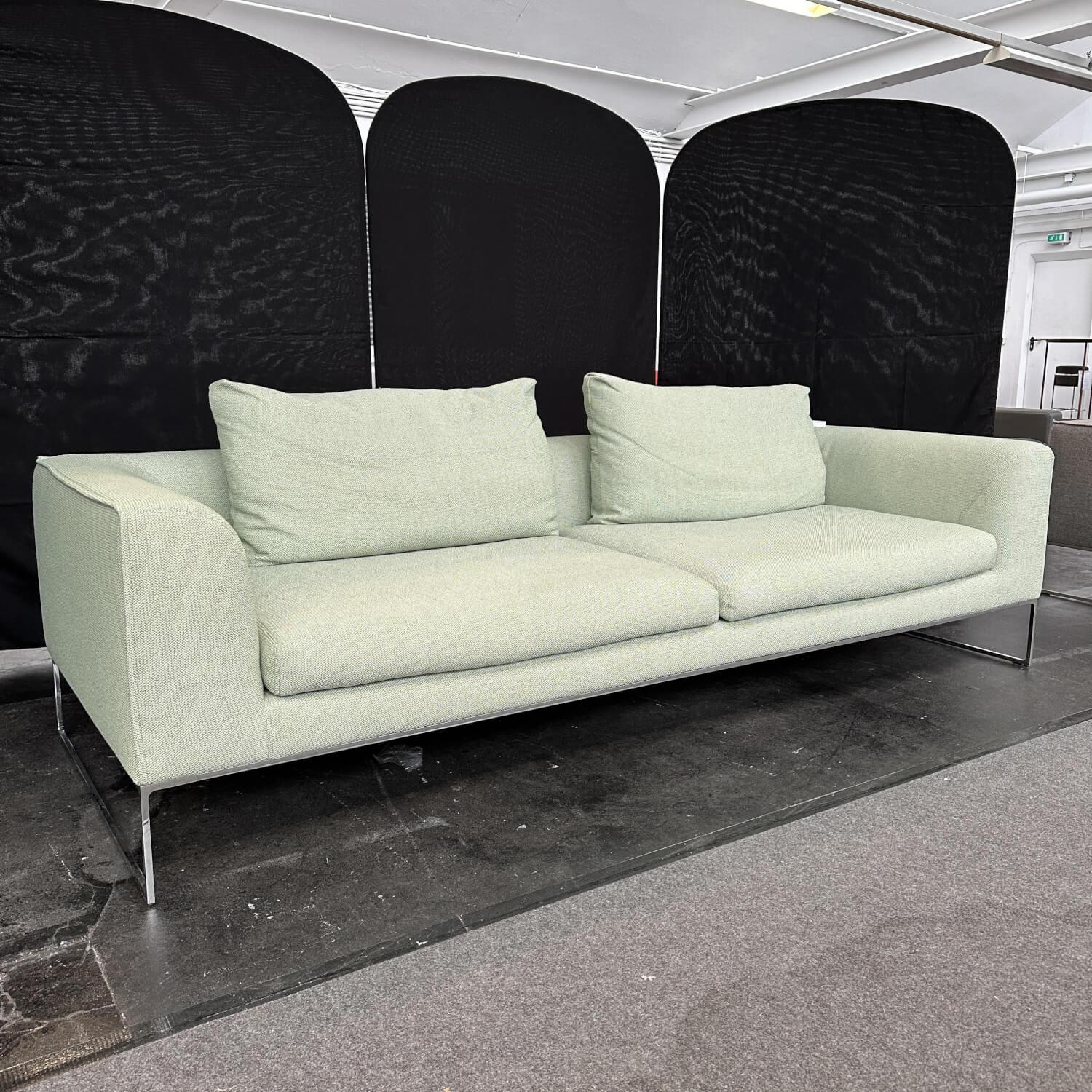COR - Sofa 48322 Mell Lounge Stoff 10077 Aloe Hellgrün Rahmenfuß Verchromt - 2