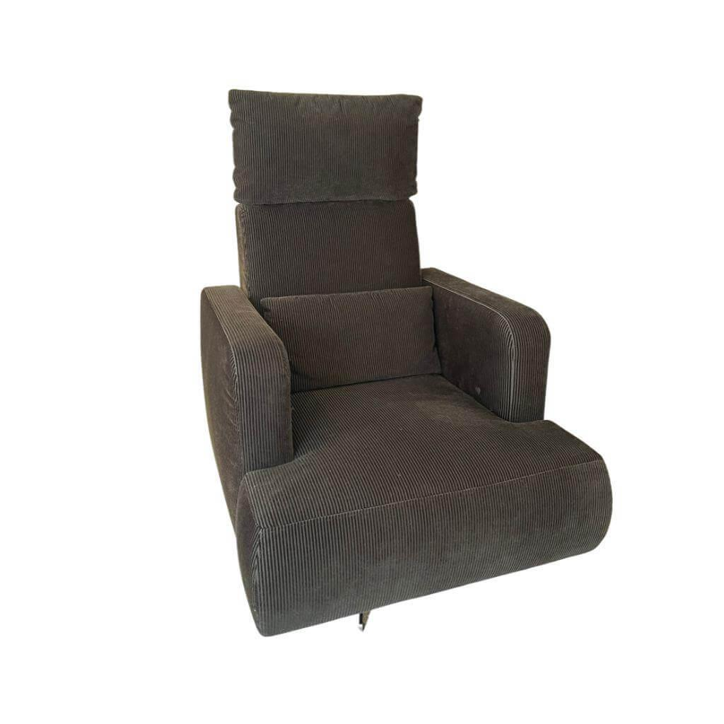 Brühl - Sessel Aoyama Stoff 4490 099 Schwarz 5-Sternfuß Metall Verchromt Drehbar - 1