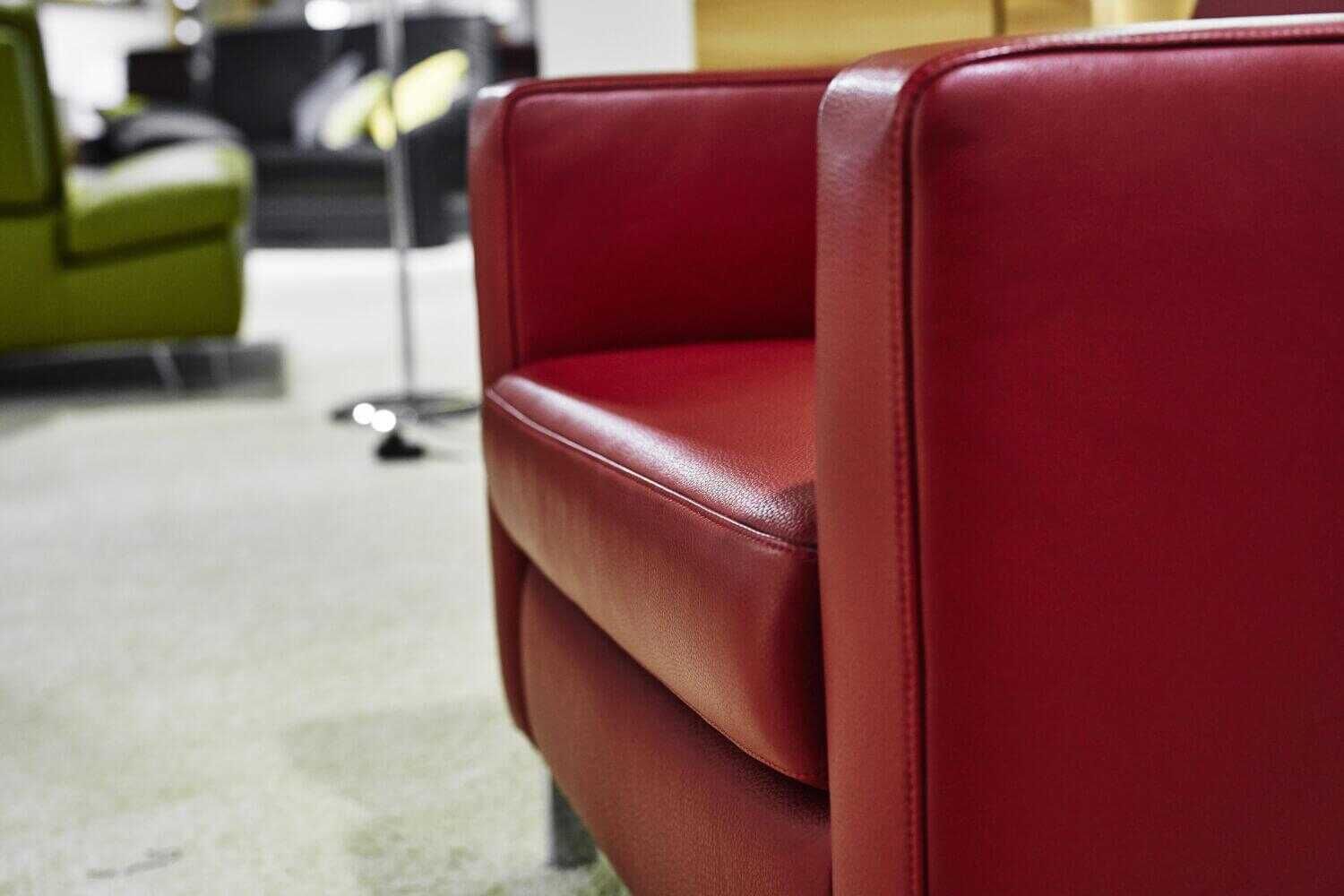 Musterring - Garnitur MR 2875 Leder Rot 2 Sofas 1 Sessel - 20