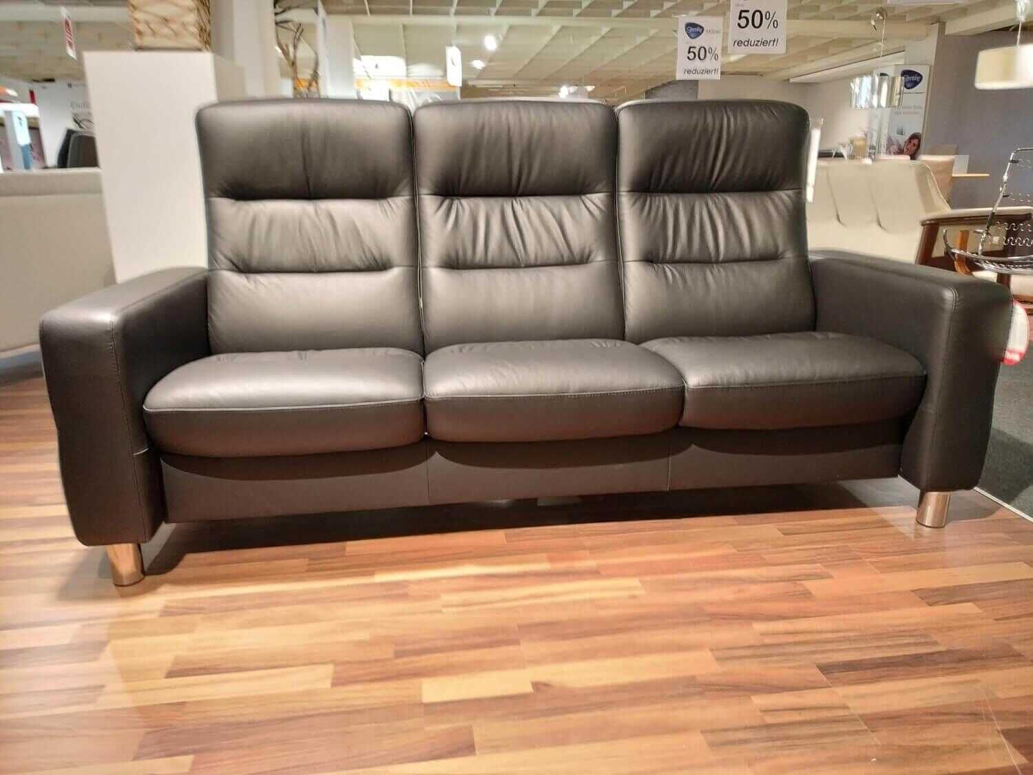 stressless-sofamodelle-sofa-wave-hoch-3-sitzer-batick-black-c75a236fa001zm3pxIgRT5AbH Stressless - Sofa Wave Hoch 3-Sitzer Batick Black - 2