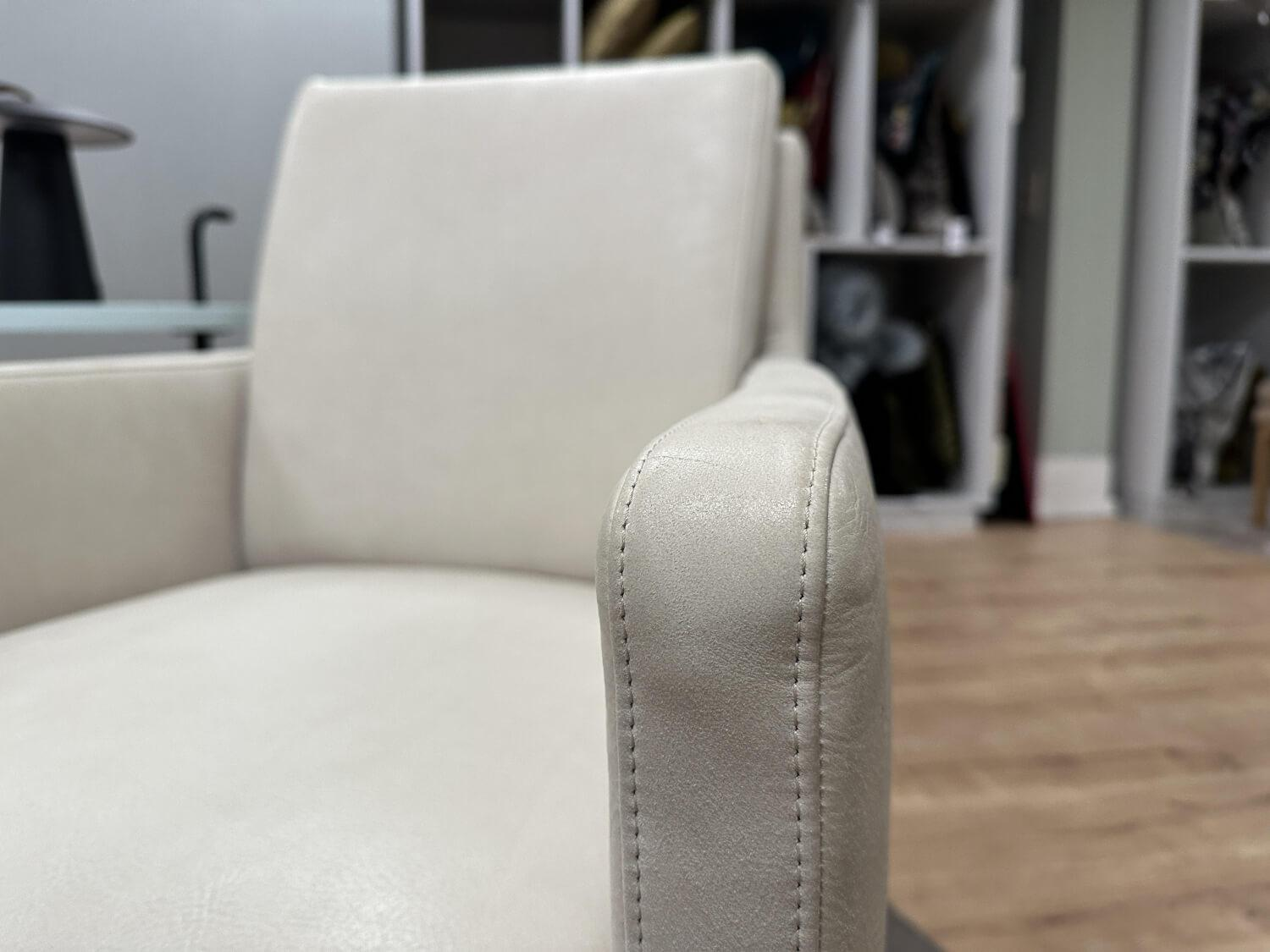 Gehlenborg Sitzmöbel - Sessel Vigo Fiedler Leder Tribe Weiß Füße Metall - 3