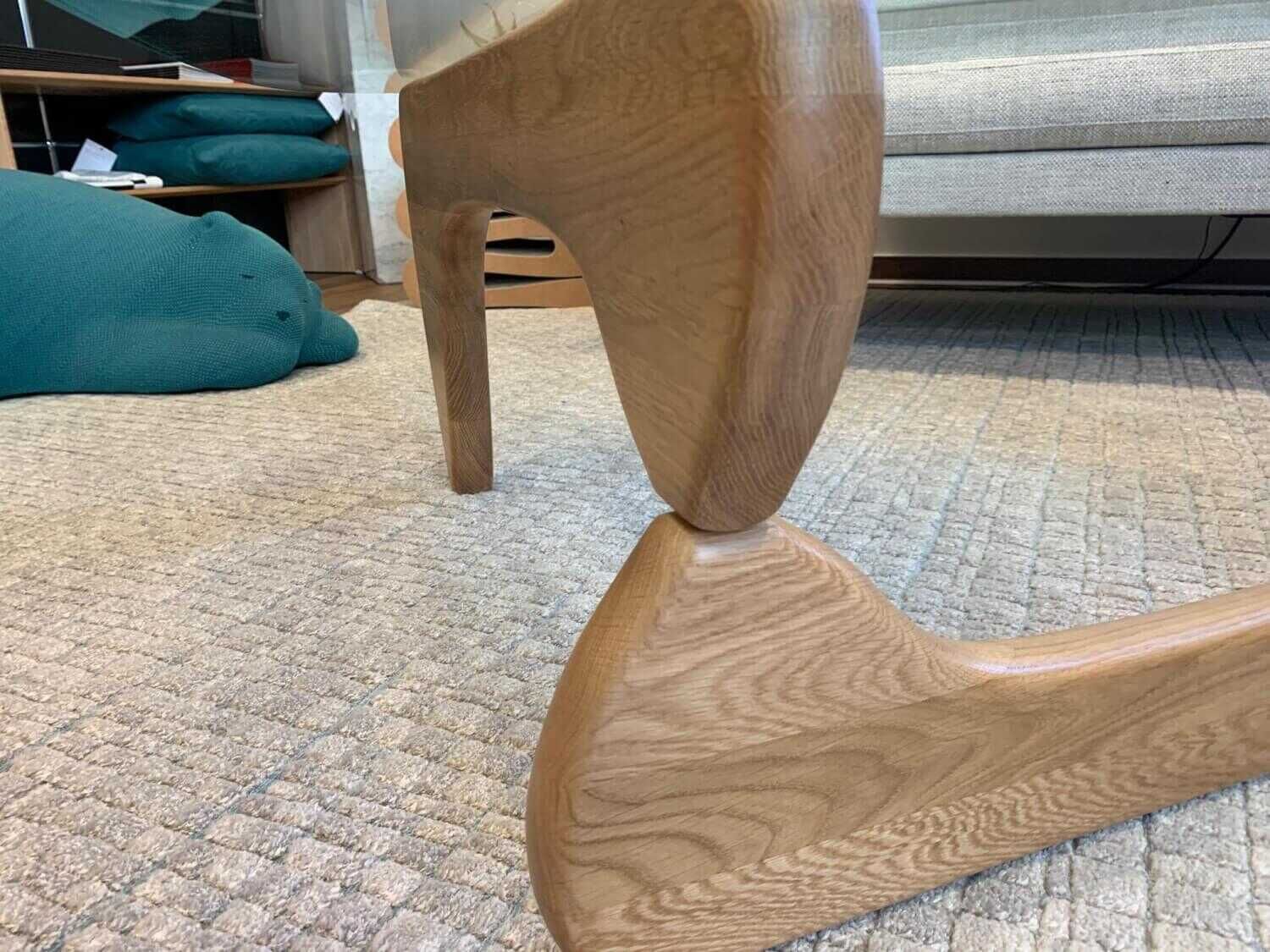 Vitra - Beistelltisch Noguchi Coffee Table Eiche Natur Glasplatte Limitierte Edition - 4