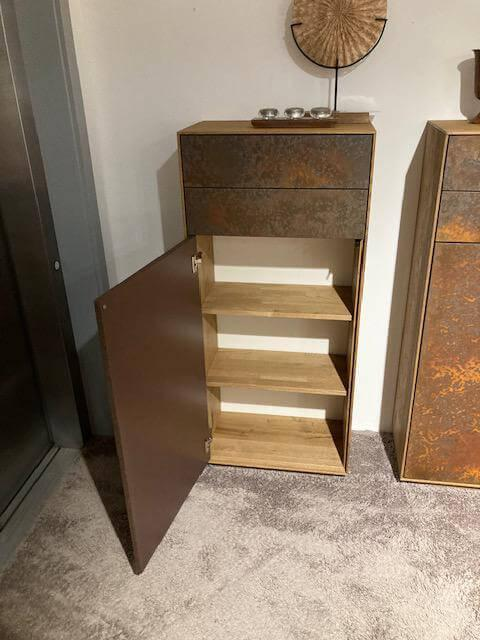 Anrei - Highboard Puro Anschlag Links Asteiche Massiv Barique Geölt & Rost - 2
