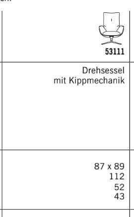 COR - Sessel Cordia Lounge Korpus 286 Leder Schwarz Sitz Stoff 9131 Anthrazit mit Hocker - 2