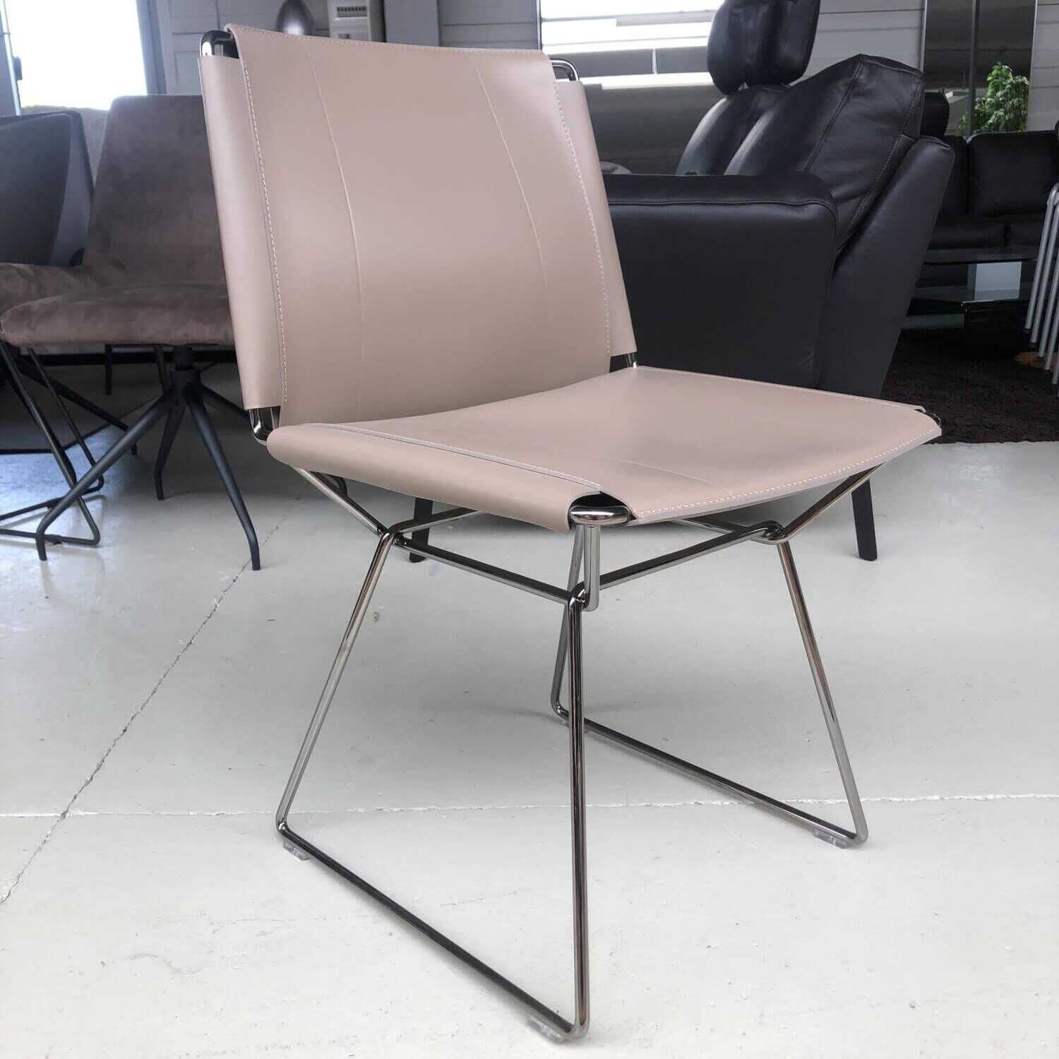 MDF Italia - 4er-Set Stuhl Neil Leder Tortora Rose Braun - 1