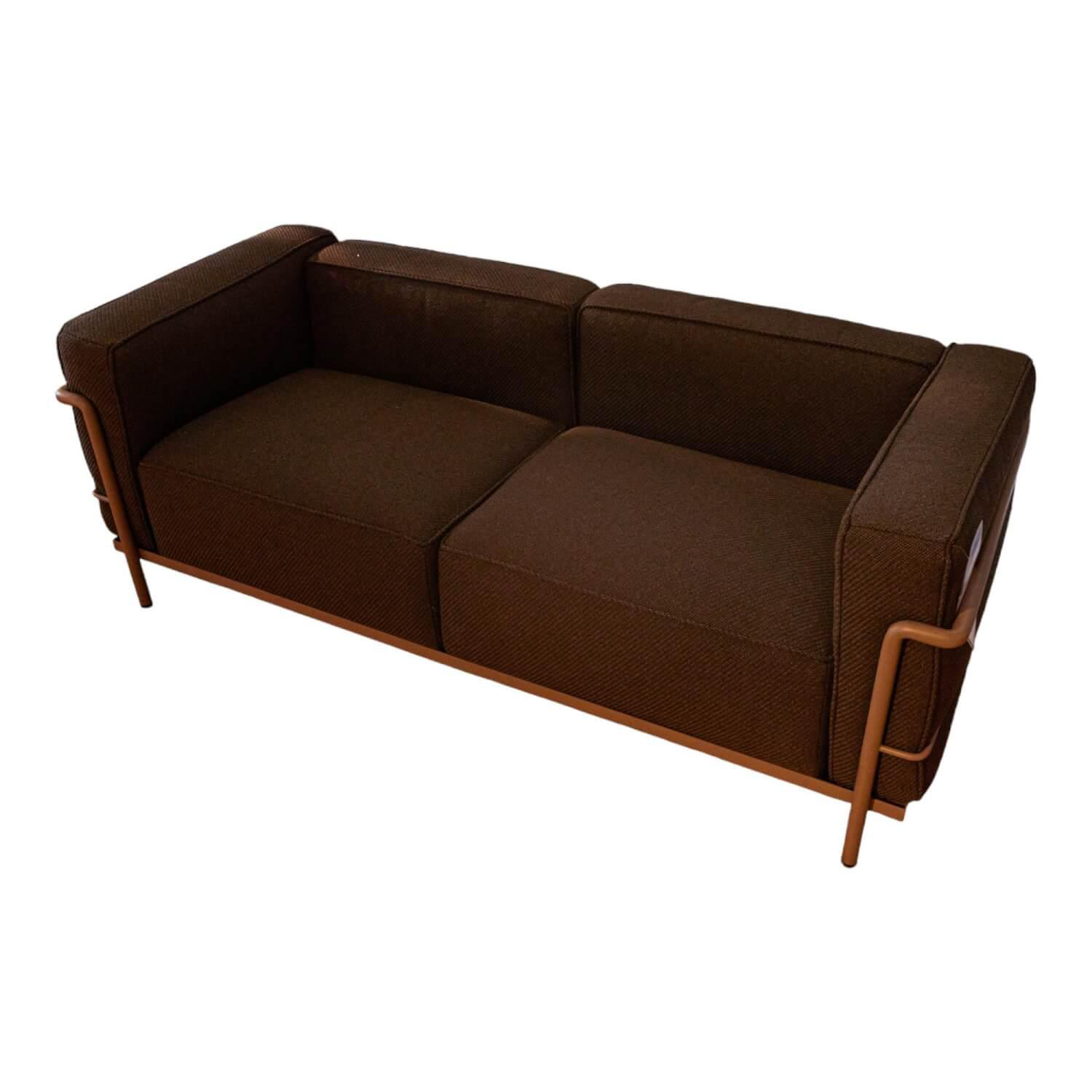 Sofa 2-Sitzer Outdoor LC3 Bezug 13L368 Gestell Schlamm Gebeizt