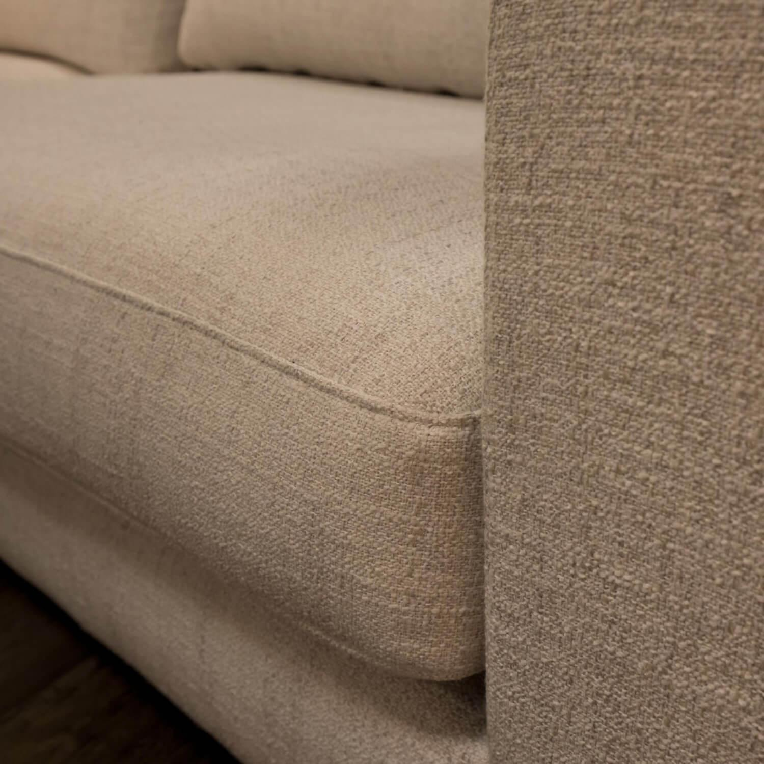 Maison - Elementgarnitur Stephen Stoff University Square Antique White Gestell Buchenholz Mit Hocker - 7