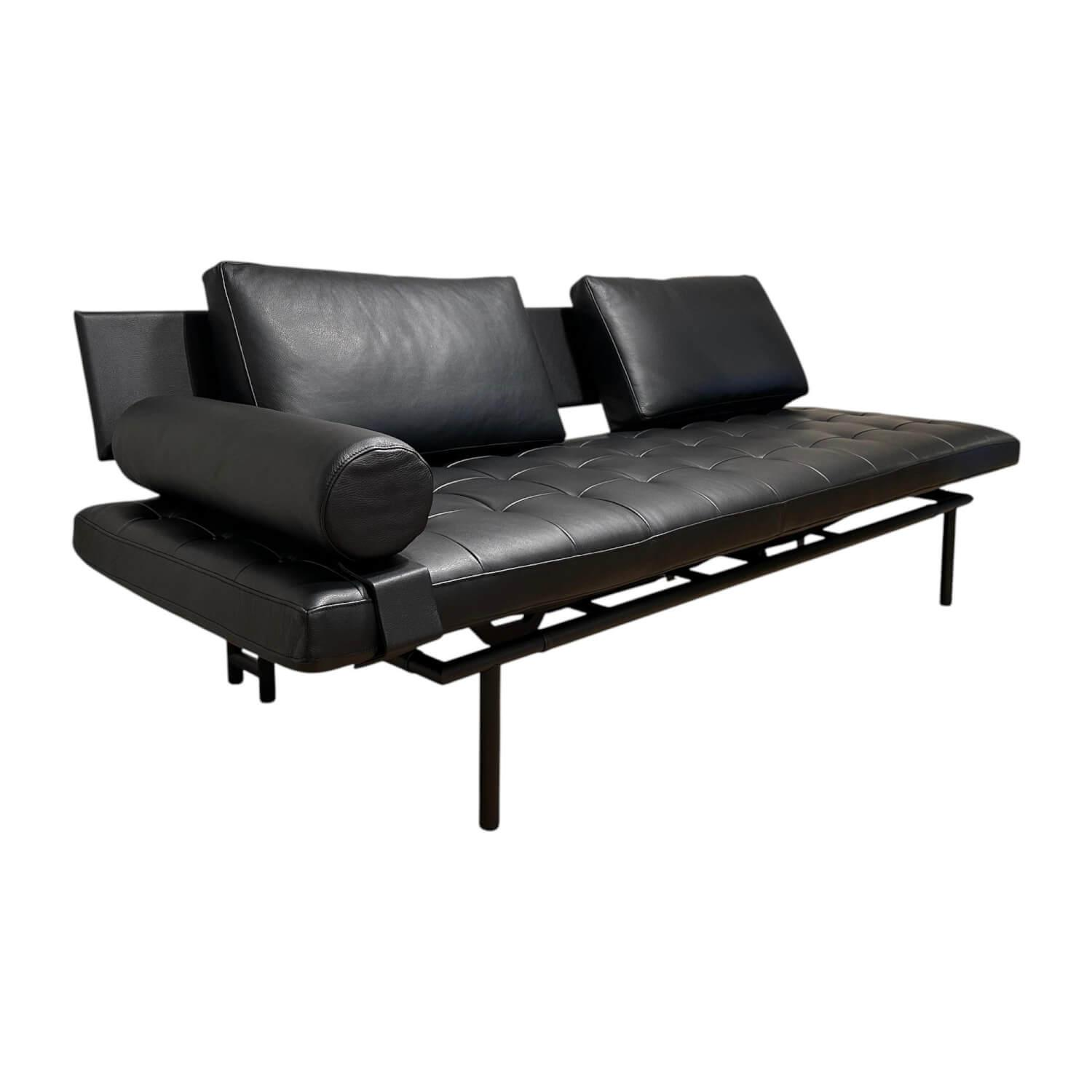 IP Design - Liege Campus de Luxe Leder Galaxy Schwarz Gestell Metall Schwarz Matt Inklusive Nackenrolle - 1