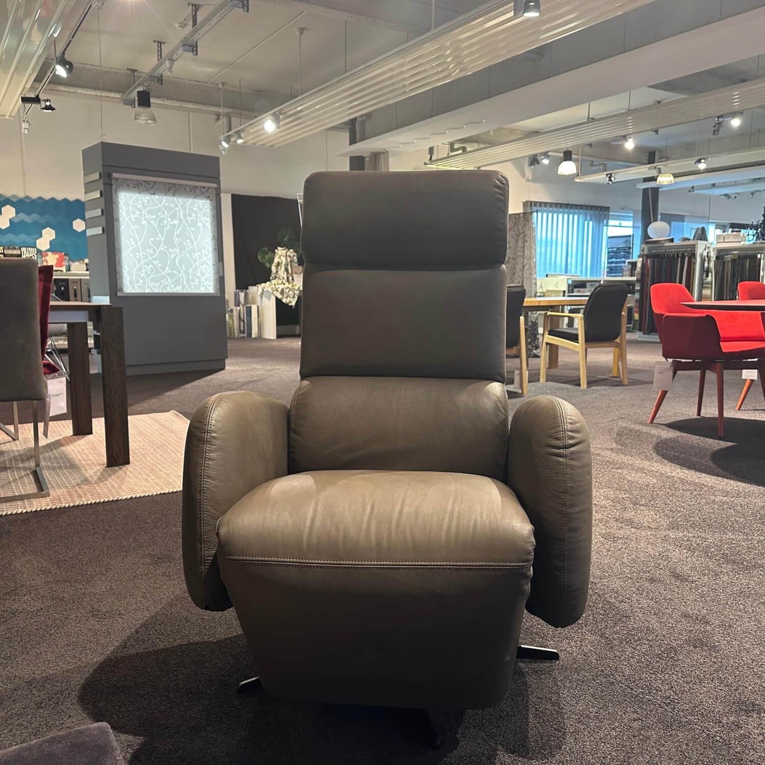 Brühl - Multifunktionssessel Telemarc Standard Leder Taron 5668 720 Grau Sternfuß Metall Schwarz Mit Herz Waage Funktion - 5