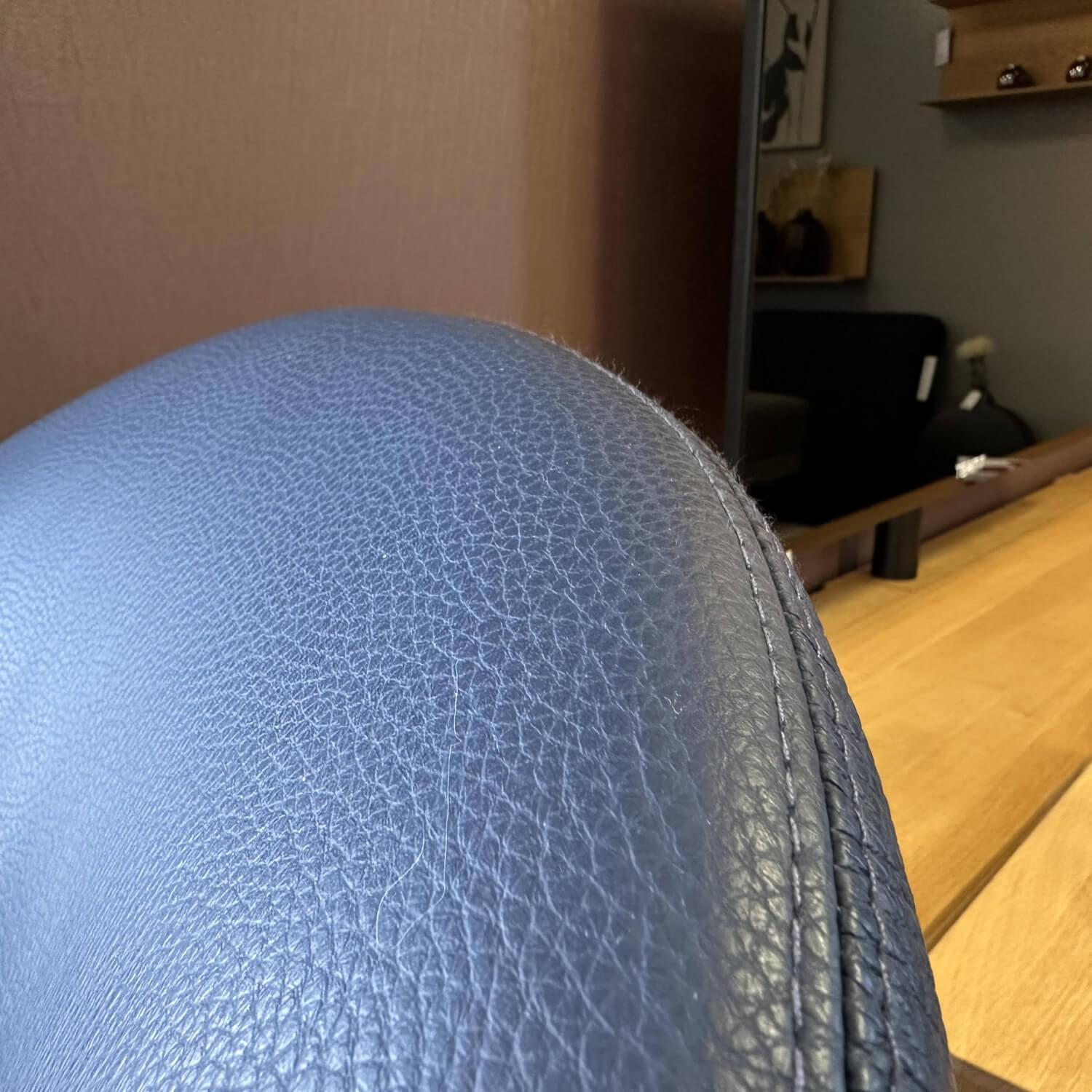 Brühl - Sessel Floret 65801 Leder 5423 060 Blau Gestell Flachstahl Schwarz - 5