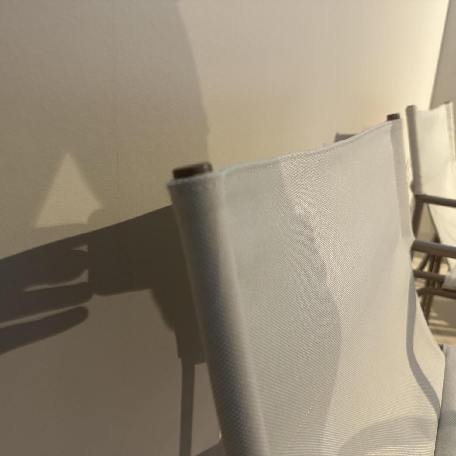 KFF - 2er Set Armlehnstuhl Pool Outdoor Stoff Mare 512 Sand Beige Gestell Metall Struktur Moodbeige - 5