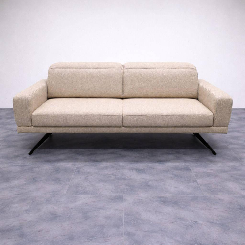 Casada - Sofa 3-Sitzer 1565 Stoff 20 Q2 Eden Gris Beige Gestell Metallkufen Anthrazit Pulverbeschichtet - 5