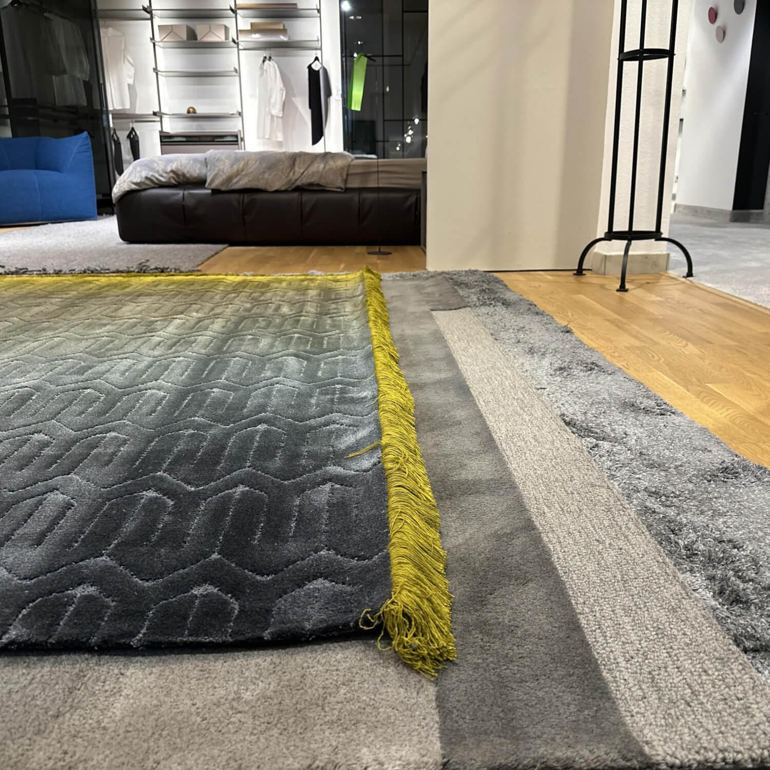 Miinu - Teppich 322x232 ID4690 Special Uncommons Tencel Iguana Gelb Blau - 4