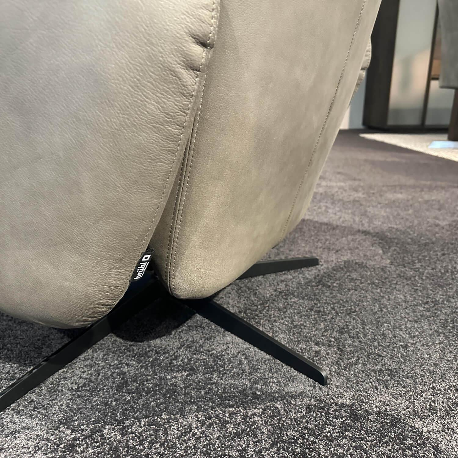 Brühl - Multifunktionssessel Telemarc Standard Leder Taron 5668 720 Grau Sternfuß Metall Schwarz Mit Herz Waage Funktion - 2